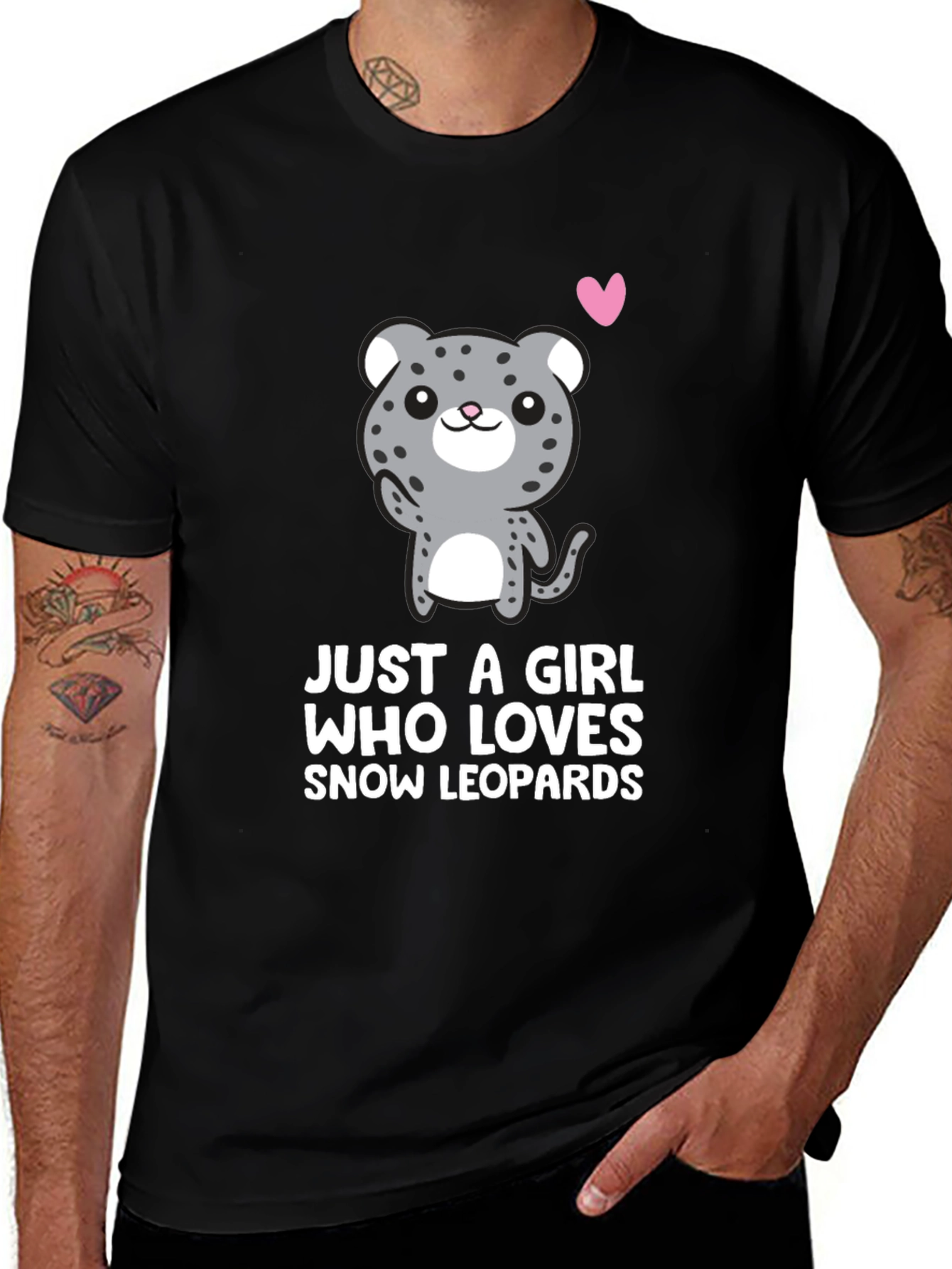 Variant 20 of Girl Who Loves Snow Leopards T-Shirt