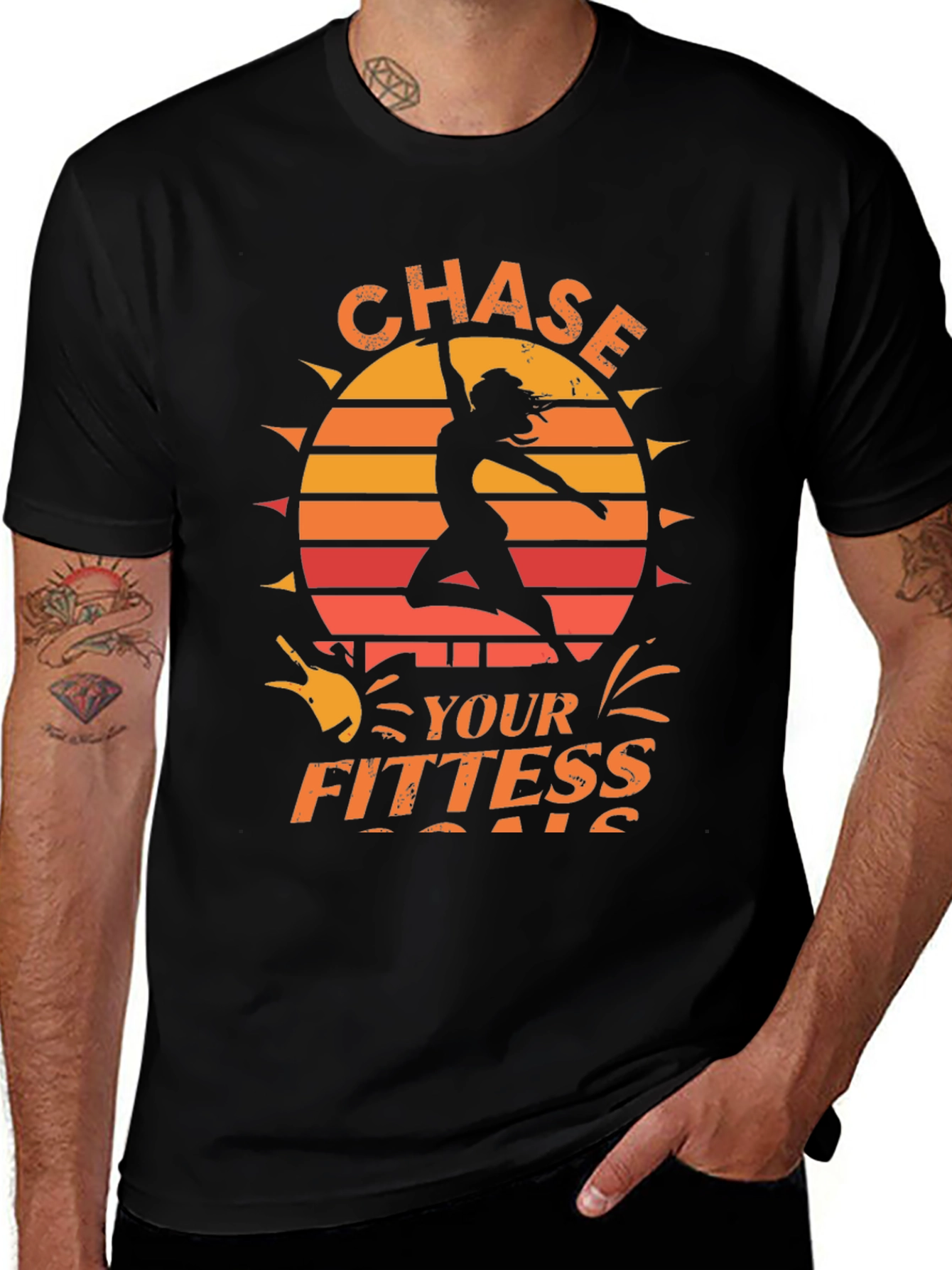 Variant 4 of Chase Your Fittness Goals Graphic T-Shirt