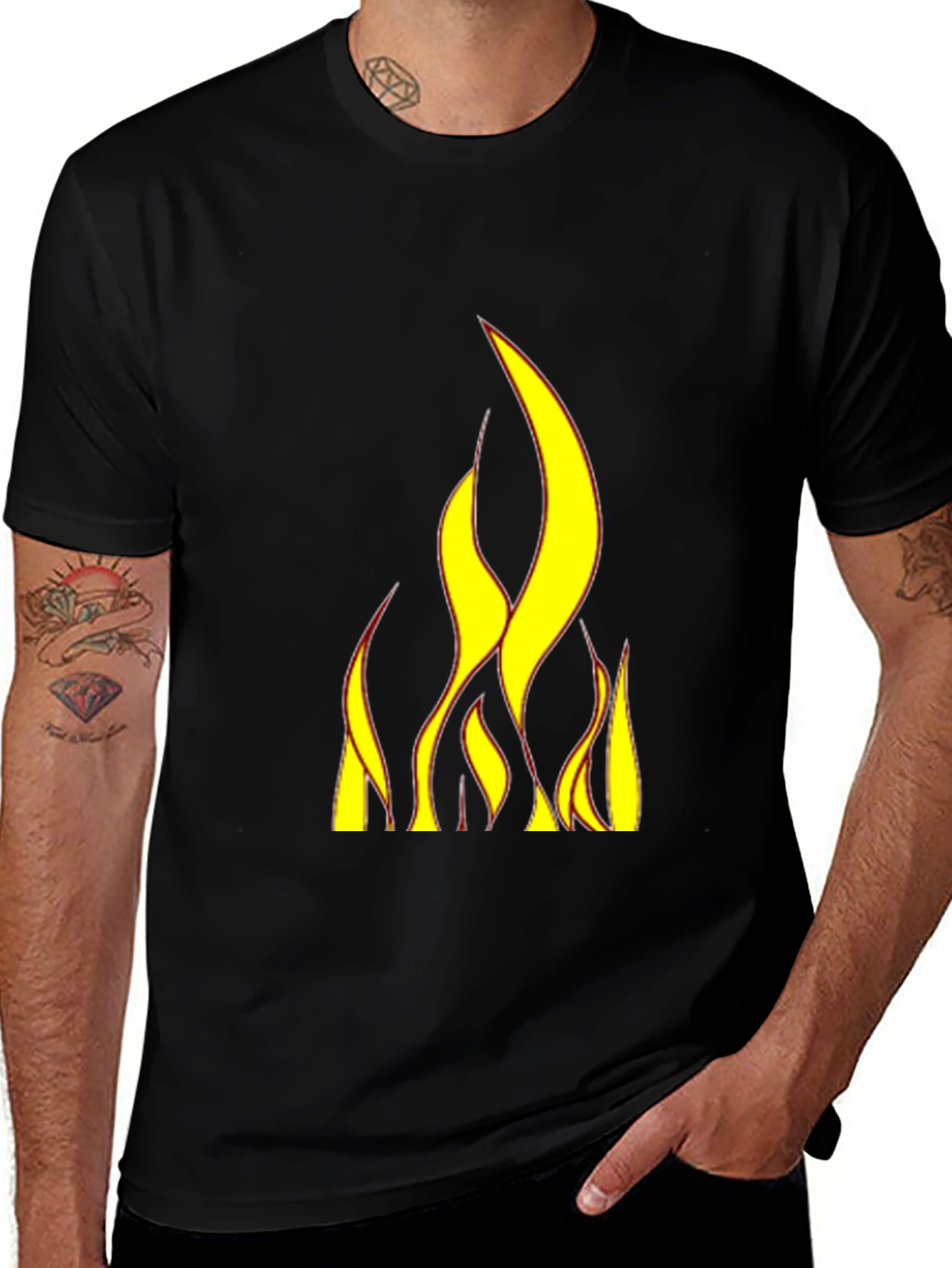 Variant 13 of Fiery Flames Black T-Shirt