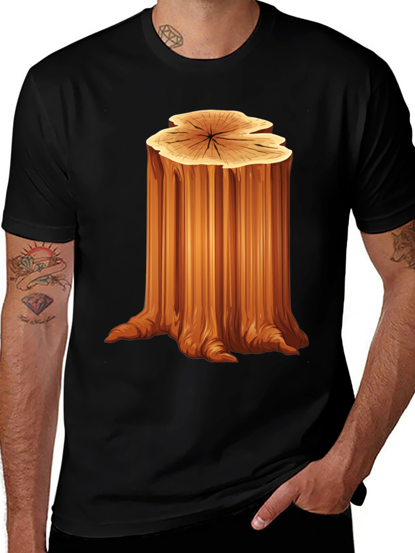 Variant 13 of Nature Tree Stump Graphic T-Shirt
