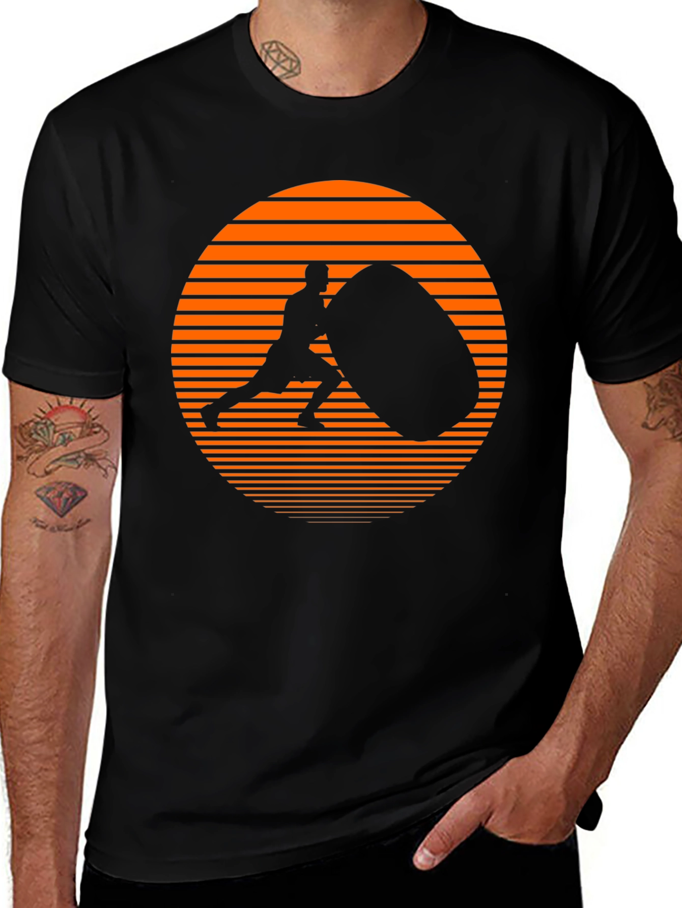 Variant 13 of Atlas Stone Black Graphic T-Shirt