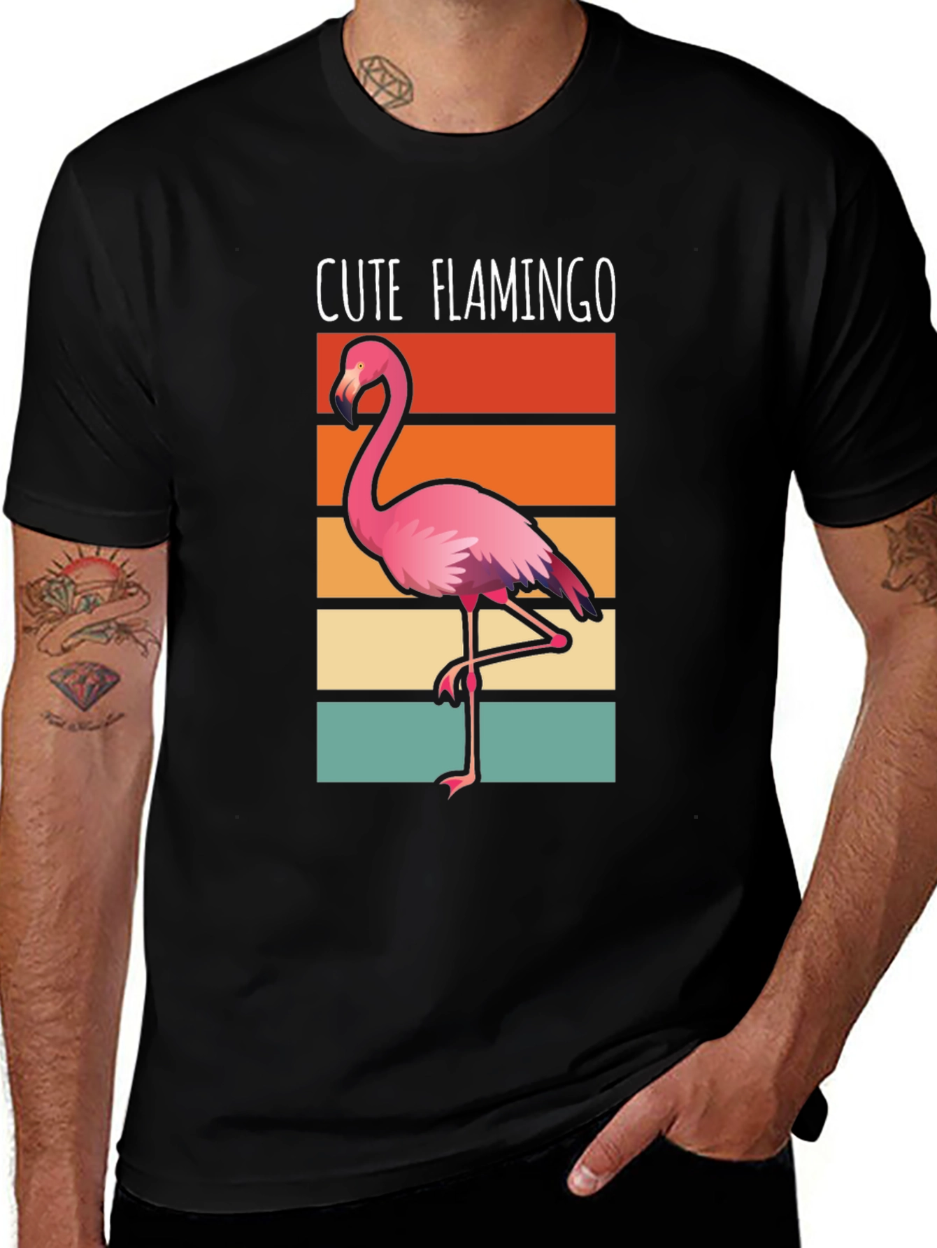 Variant 25 of Cute Flamingo Retro Style T-Shirt