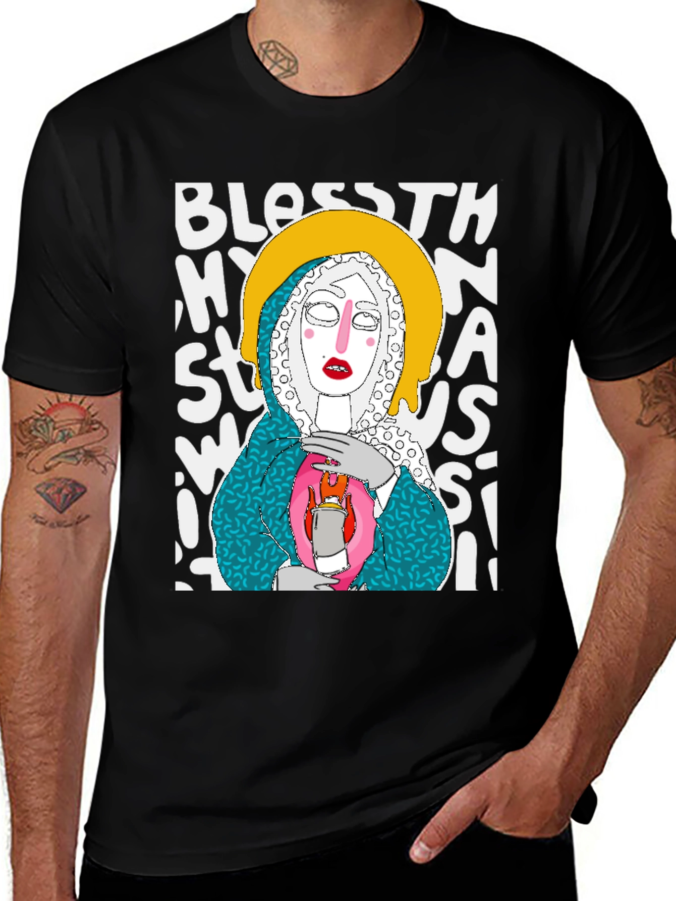 Variant 20 of Artsy Graphic Tee - "Bless This Mess"