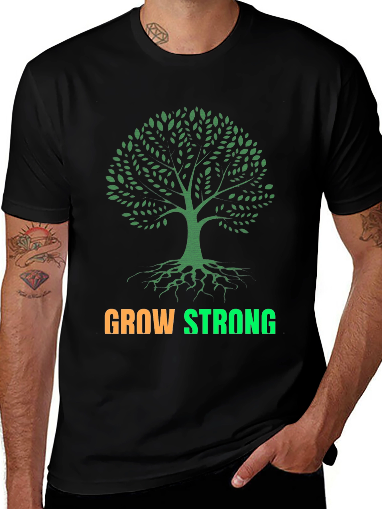 Variant 30 of Grow Strong Tree Graphic T-Shirt
