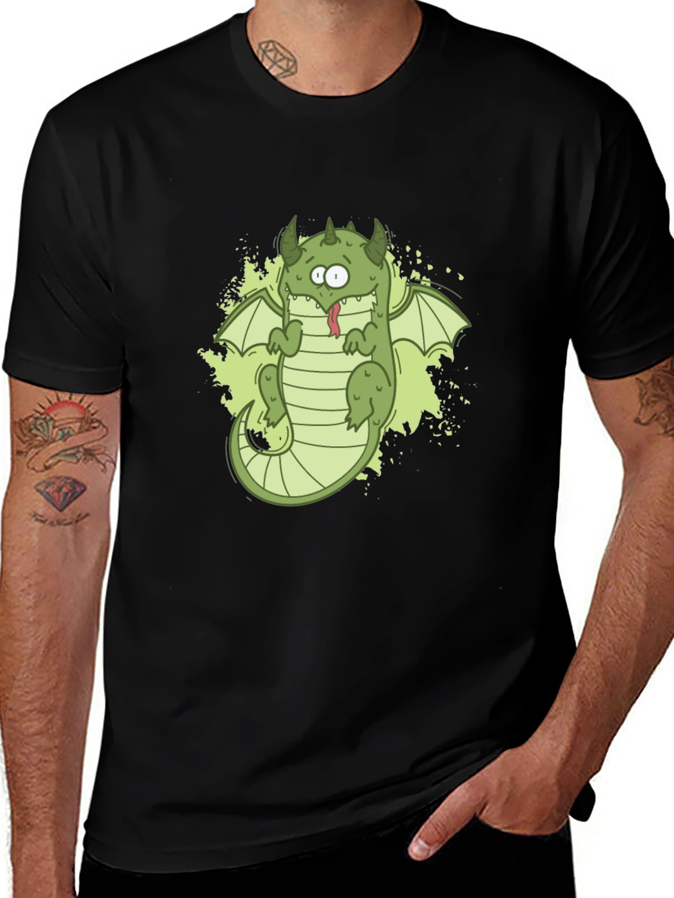 Variant 14 of Cartoon Dragon Graphic Tee