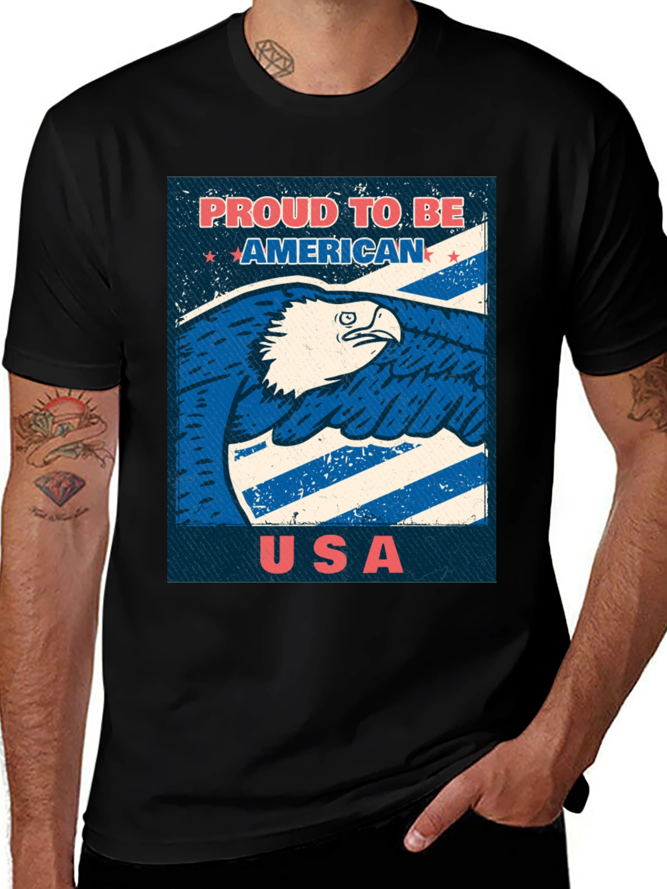 Variant 10 of Proud To Be American USA Eagle T-Shirt