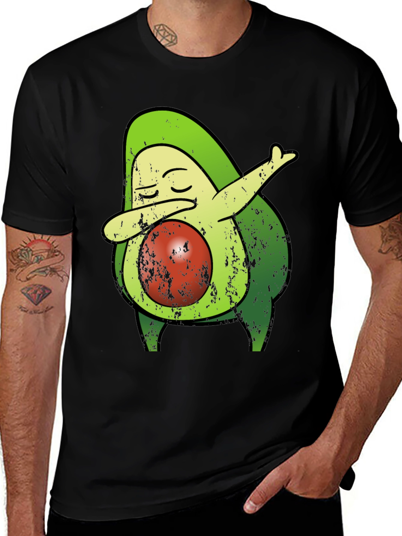 Variant 19 of Dabbing Avocado Graphic Tee - Funny Food T-Shirt
