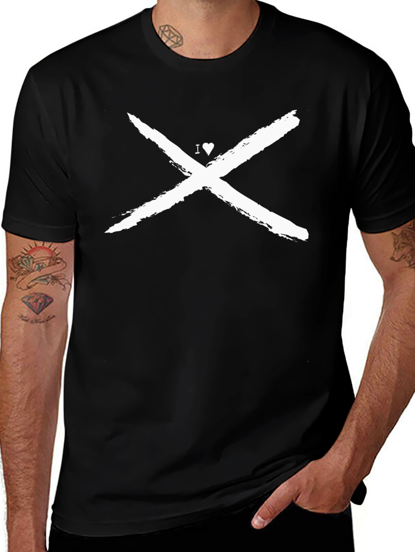 Variant 15 of I Heart X Graphic Print Black T-Shirt