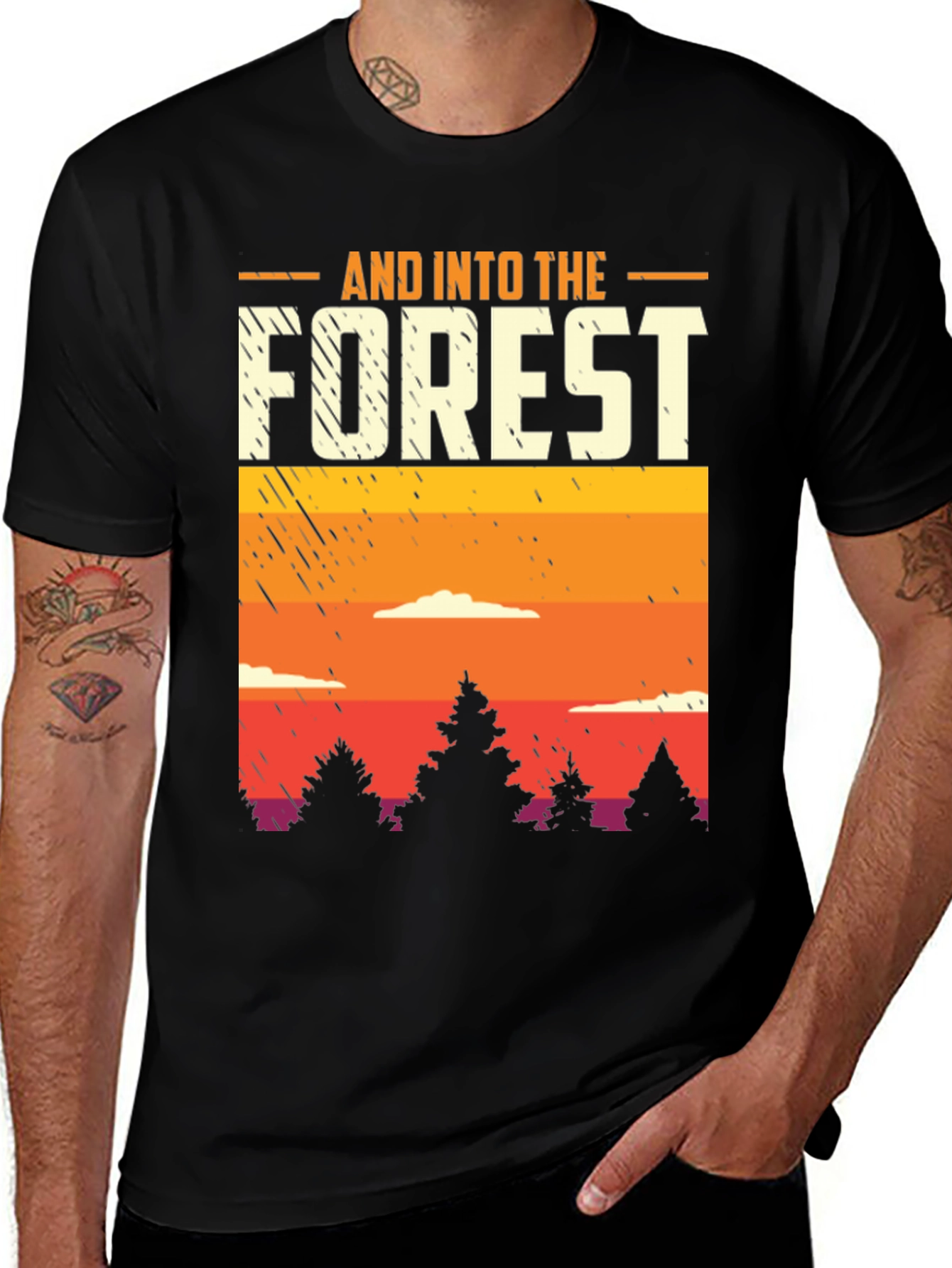 Variant 17 of Into the Forest Graphic Tee - Nature Adventure Shirt