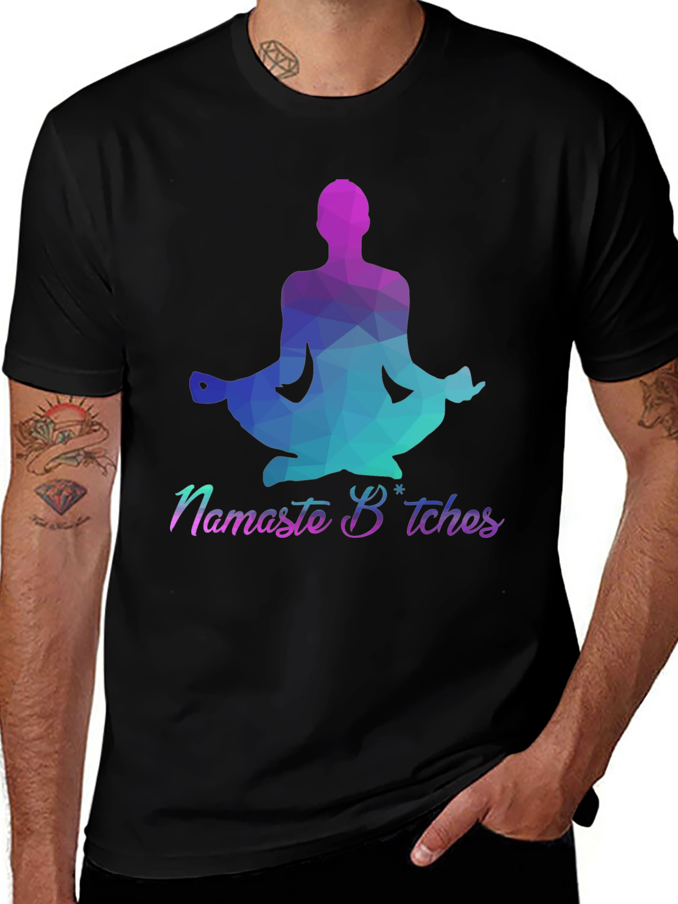 Variant 17 of Namaste Bitches Graphic Tee - Yoga Humor T-Shirt