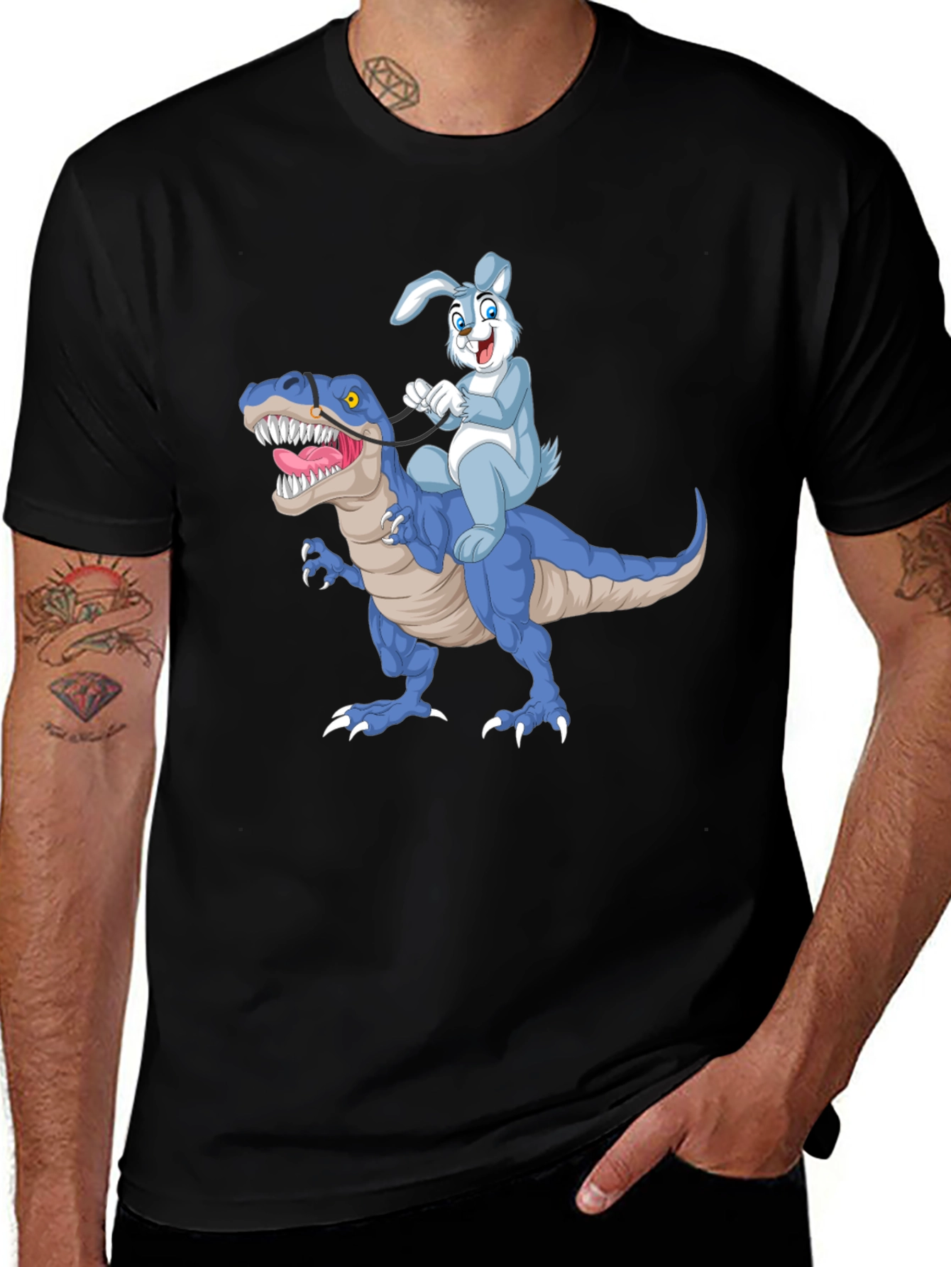 Variant 20 of Bunny Riding Dinosaur T-Shirt