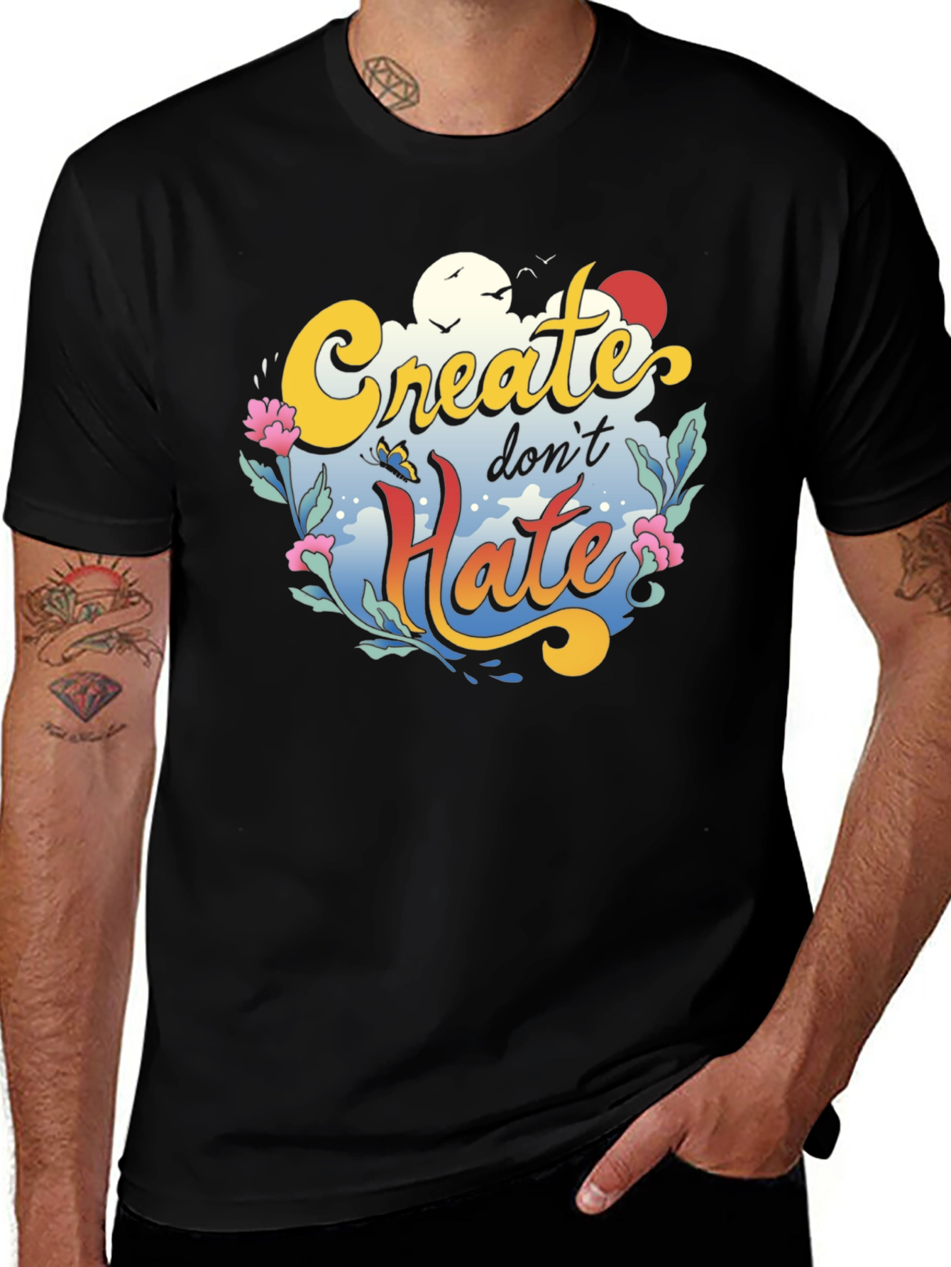 Create Don't Hate Graphic Tee - Black