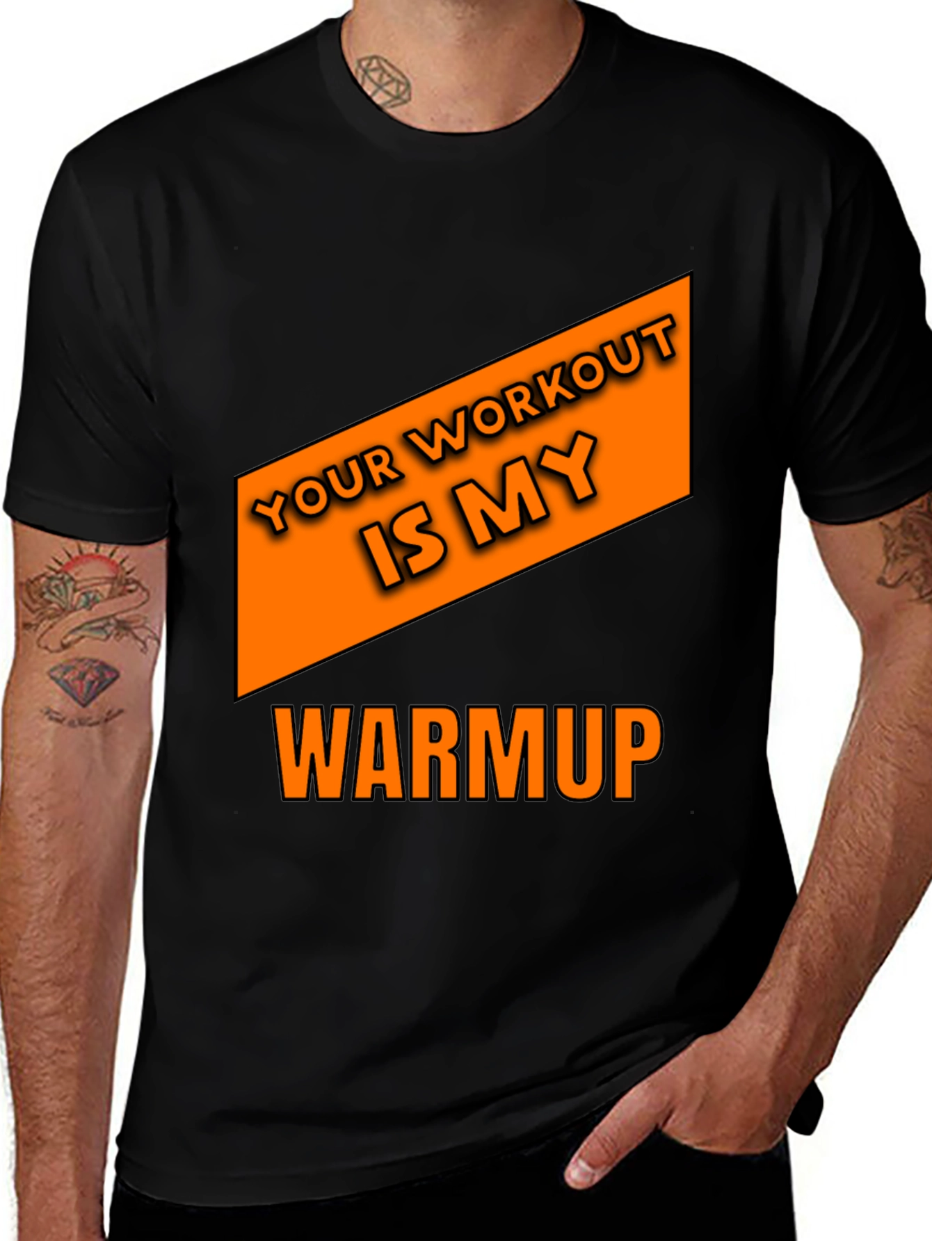 Workout Humor T-Shirt: Your Workout is My Warmup