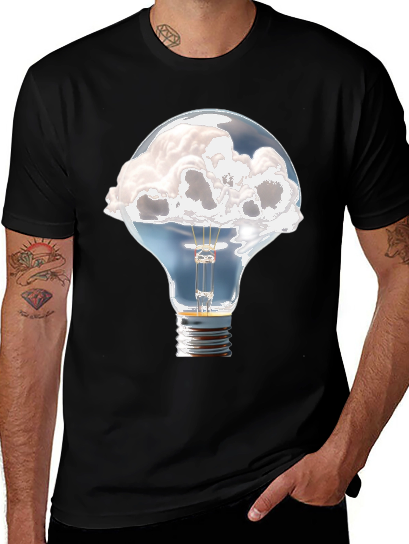 Variant 28 of Cloud Idea Light Bulb Graphic Tee