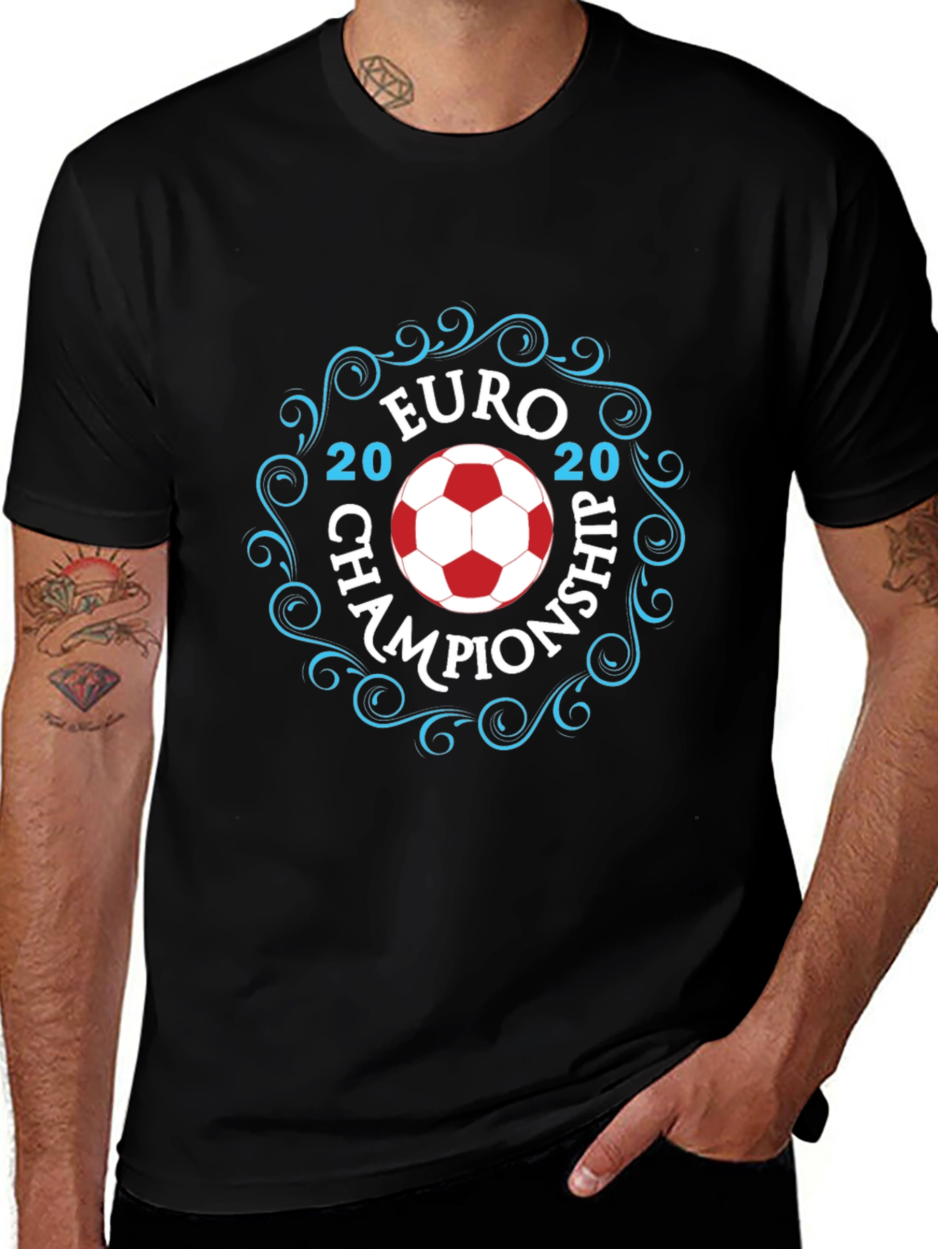 Euro 2020 Championship Black T-Shirt