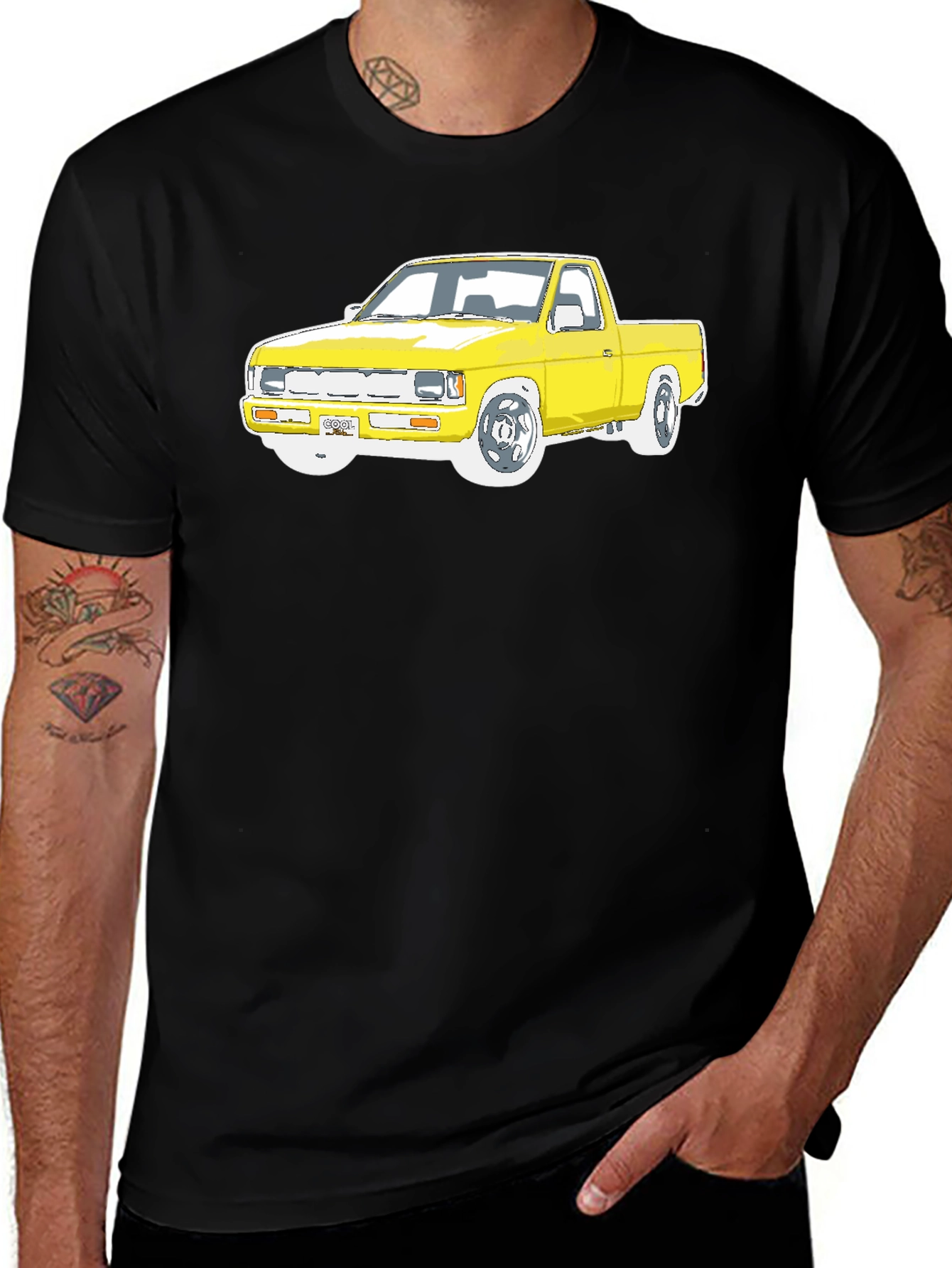 Variant 12 of Yellow Truck Graphic Tee - Cool Car Lover's T-Shirt