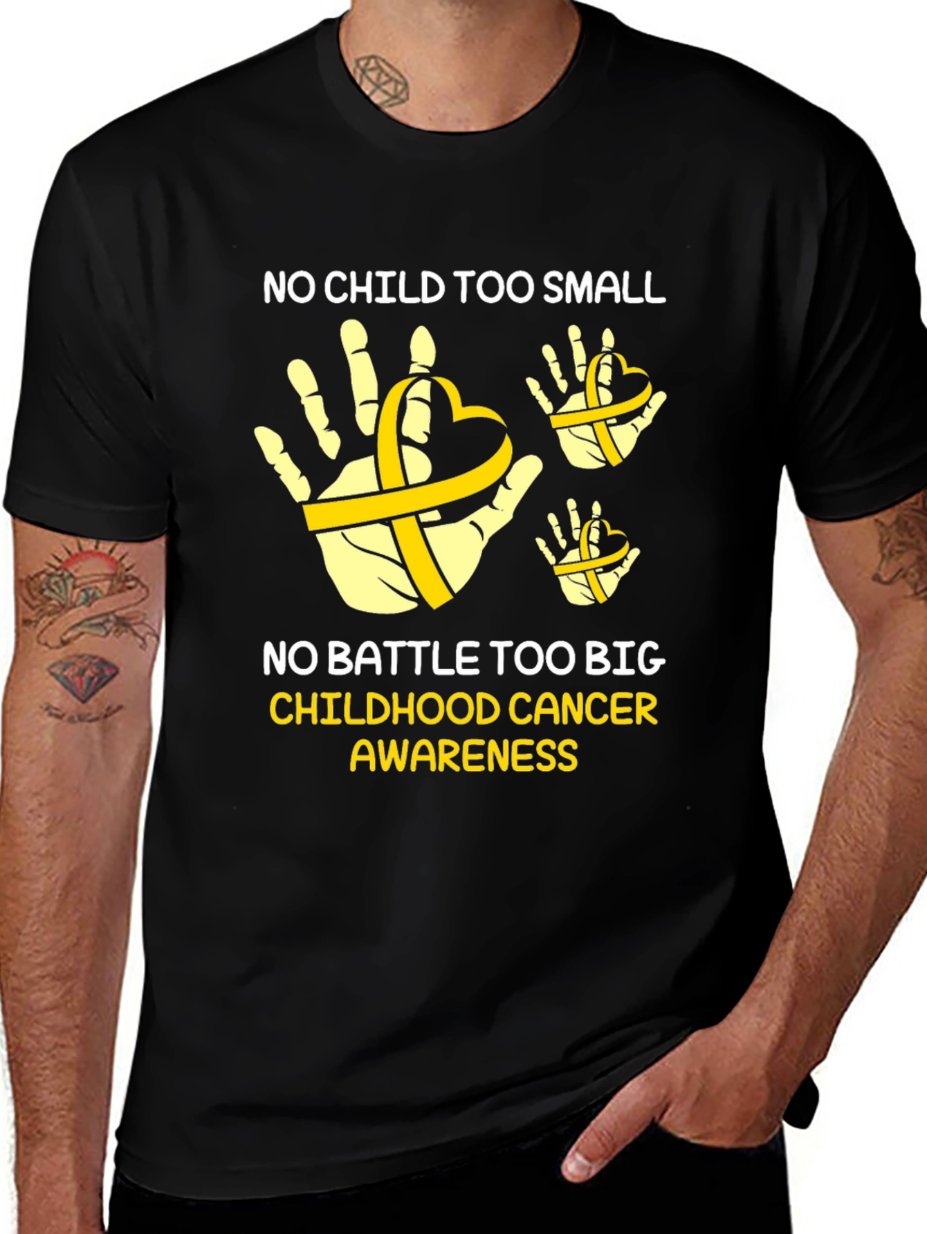 Childhood Cancer Awareness T-Shirt - No Child Too Small