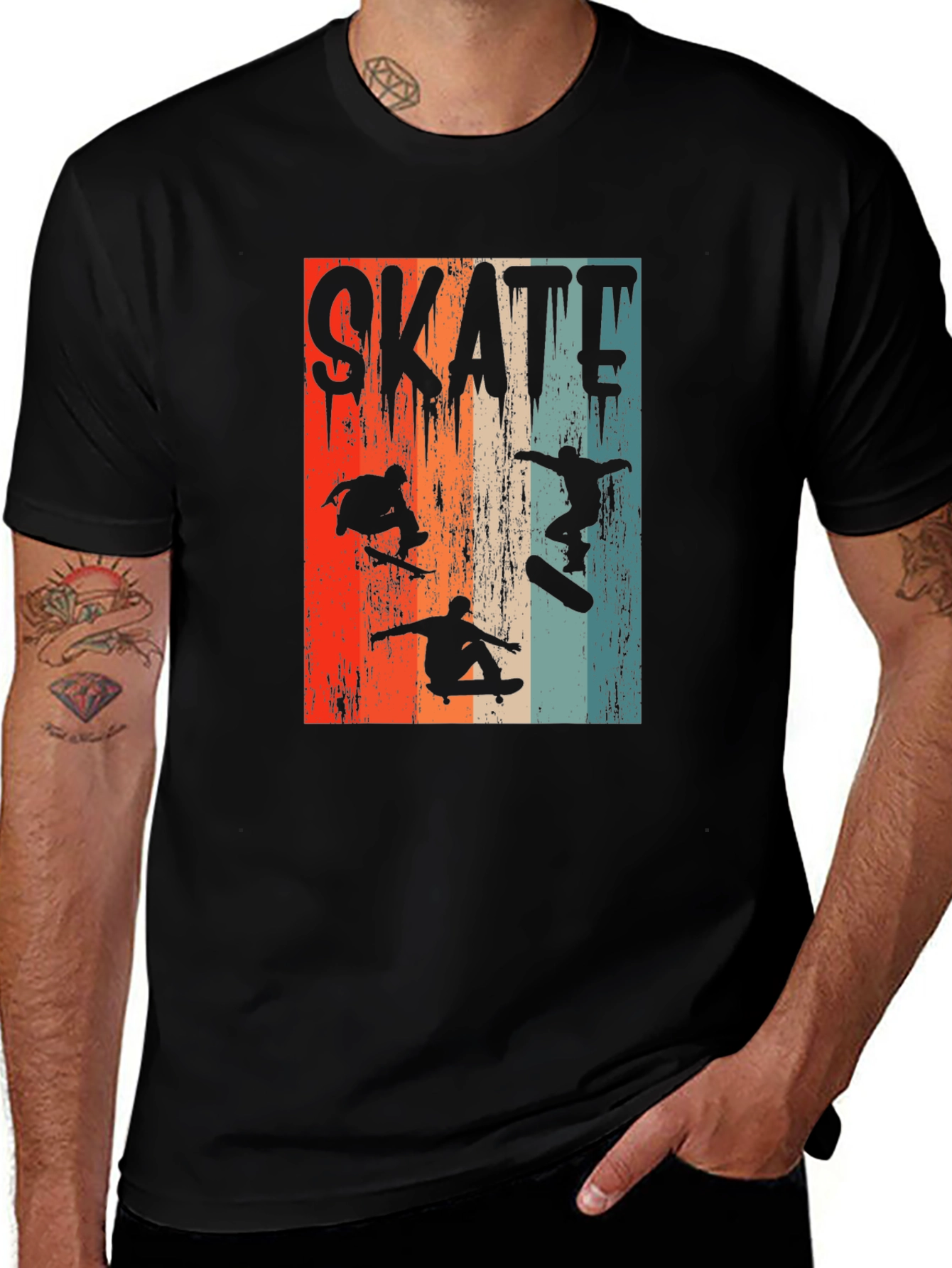 Vintage Skate T-Shirt - Retro Skateboard Design
