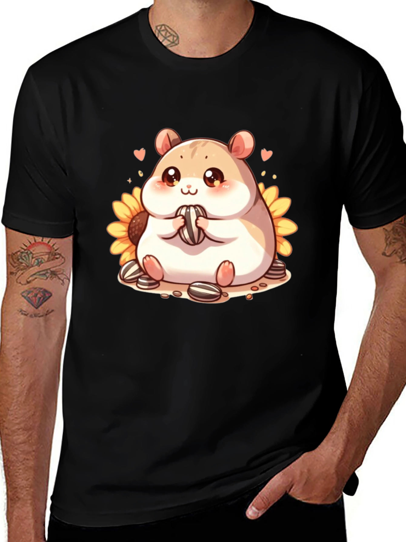 Variant 16 of Cute Hamster Sunflower T-Shirt