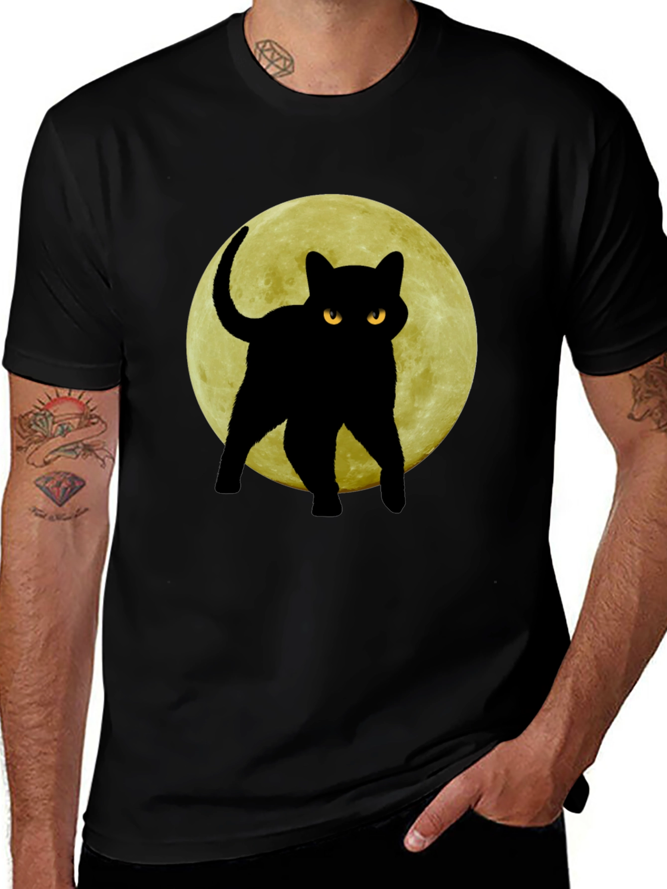 Variant 6 of Black Cat Moon T-Shirt