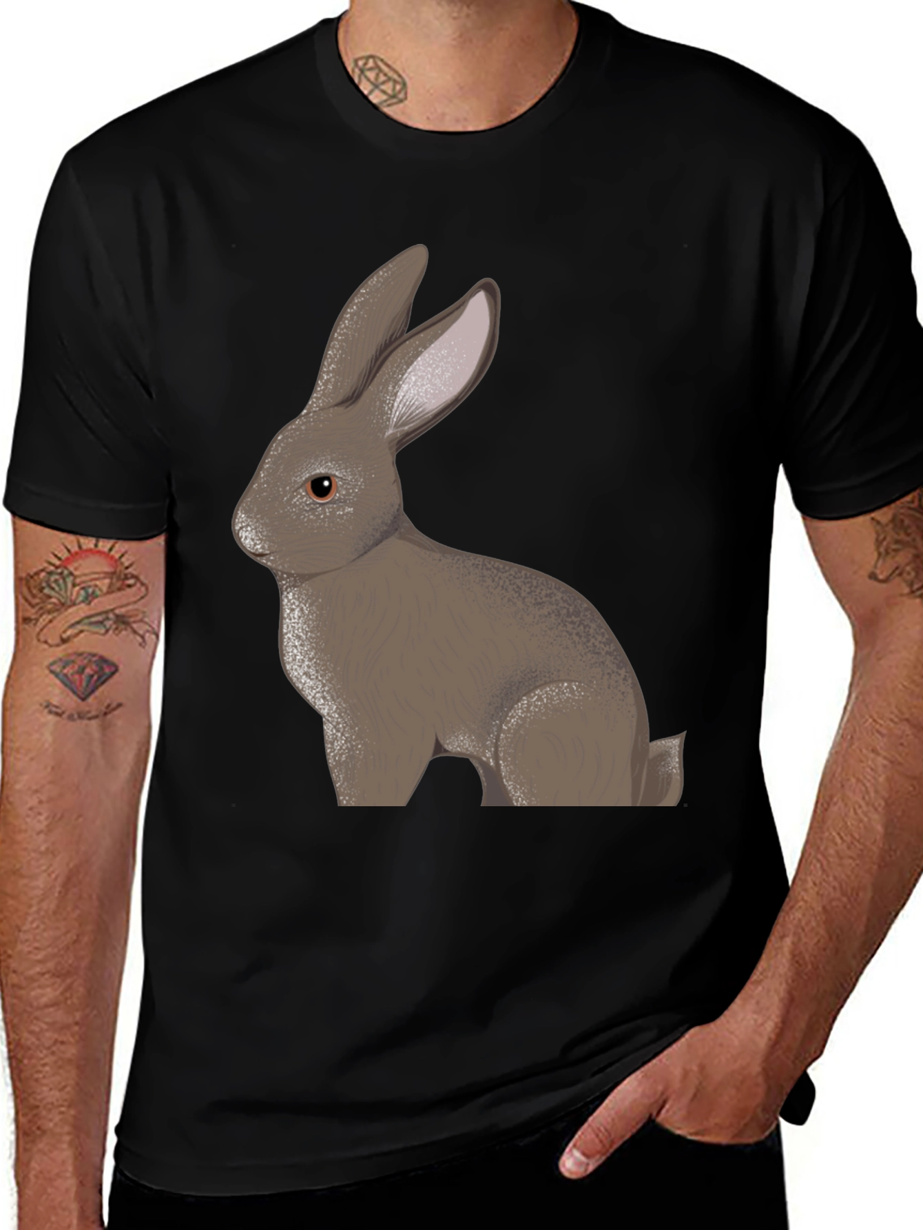 Variant 16 of Bunny Rabbit Graphic Tee - Soft Cotton Blend