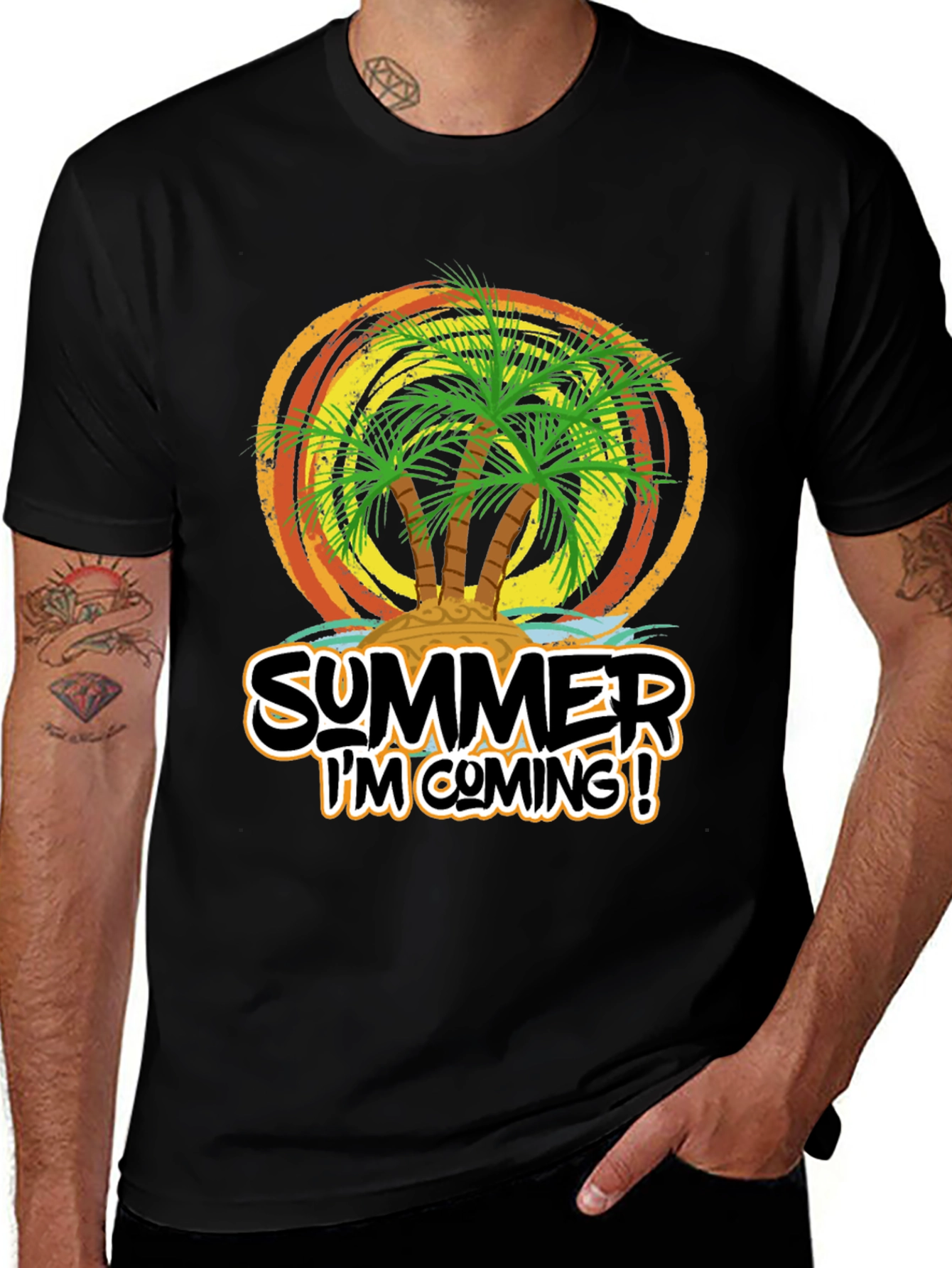 Variant 20 of Summer I'm Coming T-Shirt Palm Tree Graphic Tee