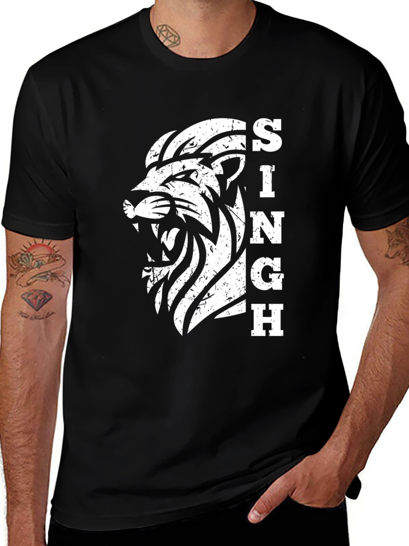 Variant 16 of Lion SINGH Graphic T-Shirt