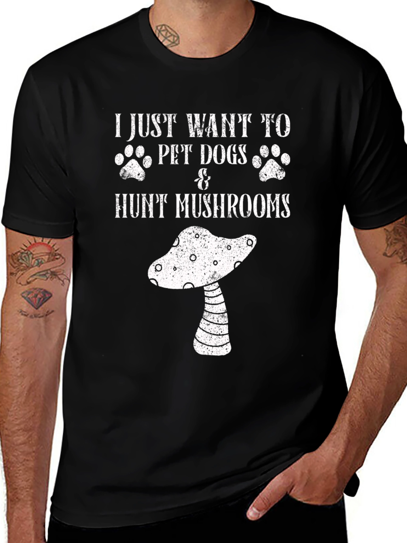 Variant 24 of Dog & Mushroom Lover T-Shirt - Fun Graphic Tee