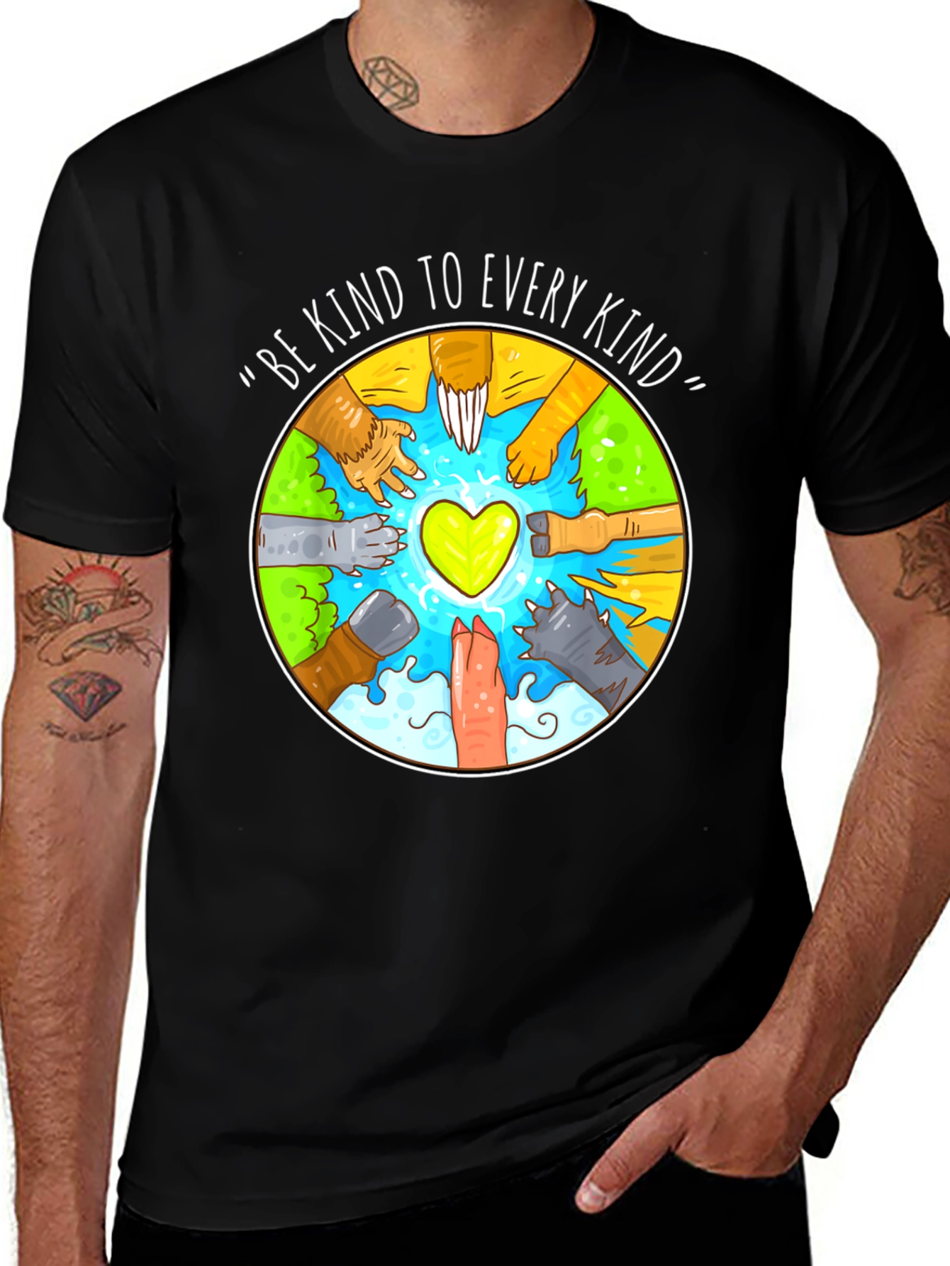 Variant 11 of Be Kind To Every Kind Black T-Shirt