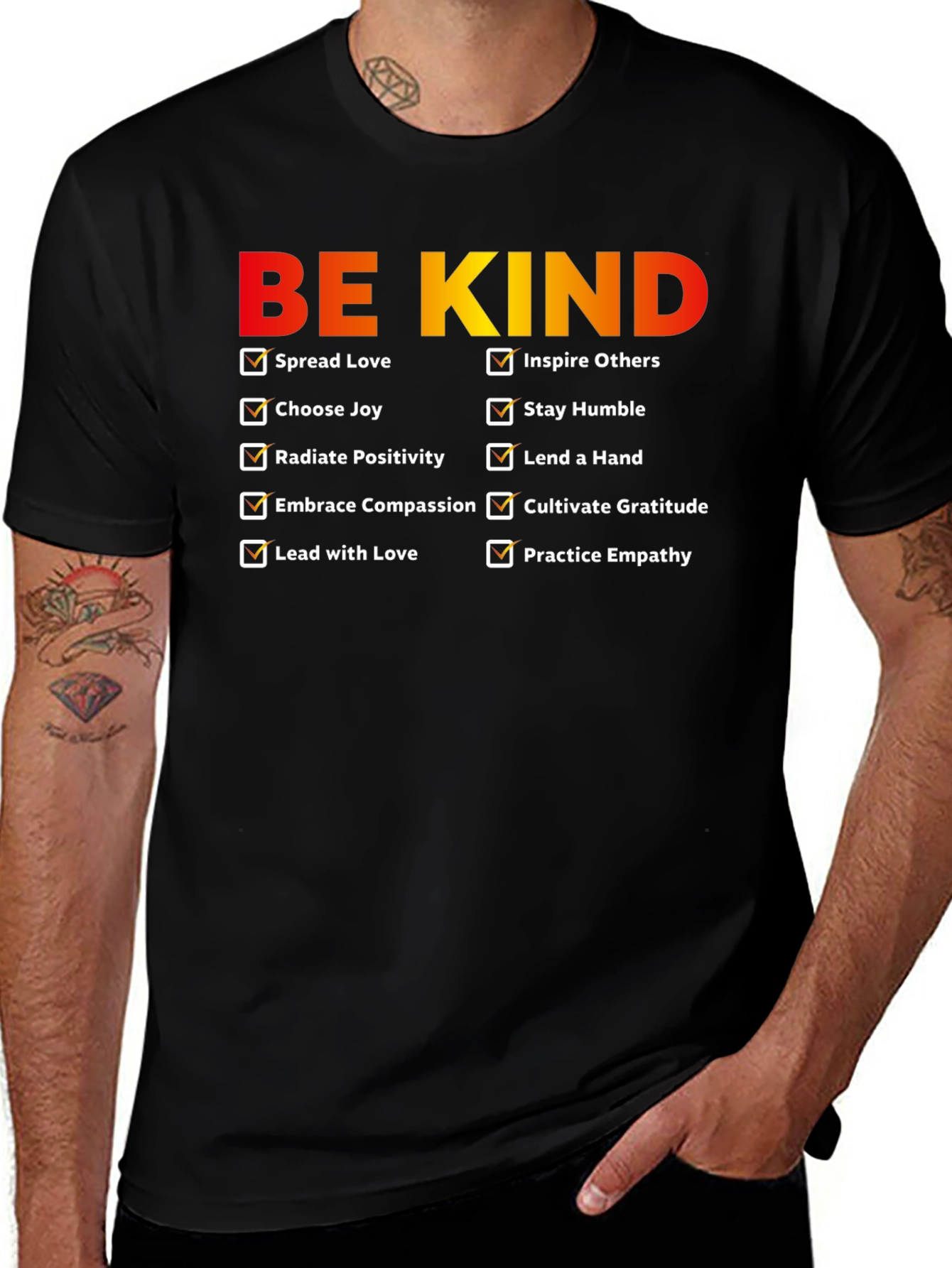 Variant 15 of Be Kind Checklist Graphic T-Shirt
