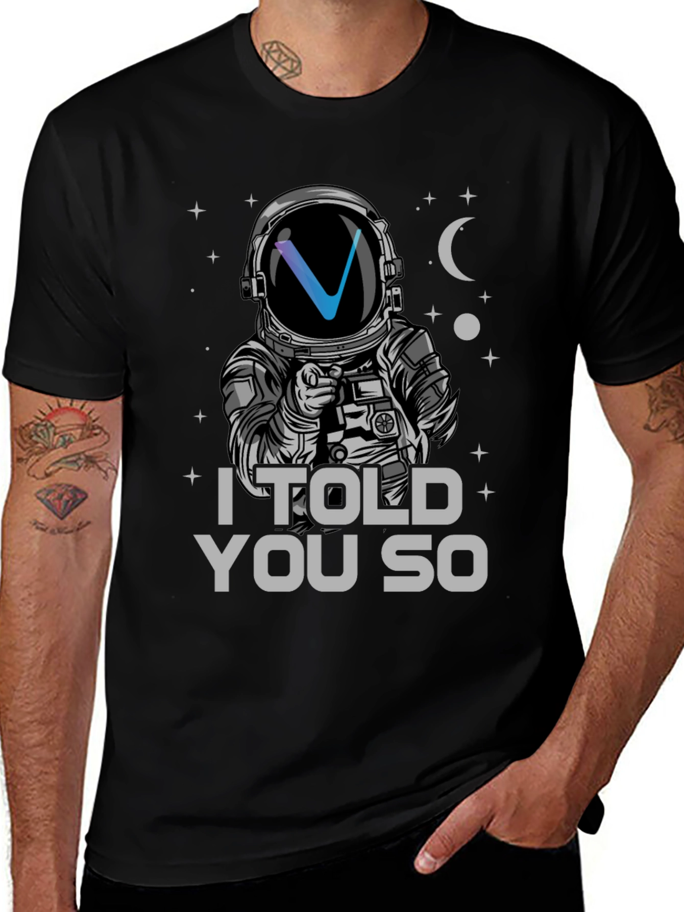 Variant 22 of Astronaut 'I Told You So' Black Graphic Tee
