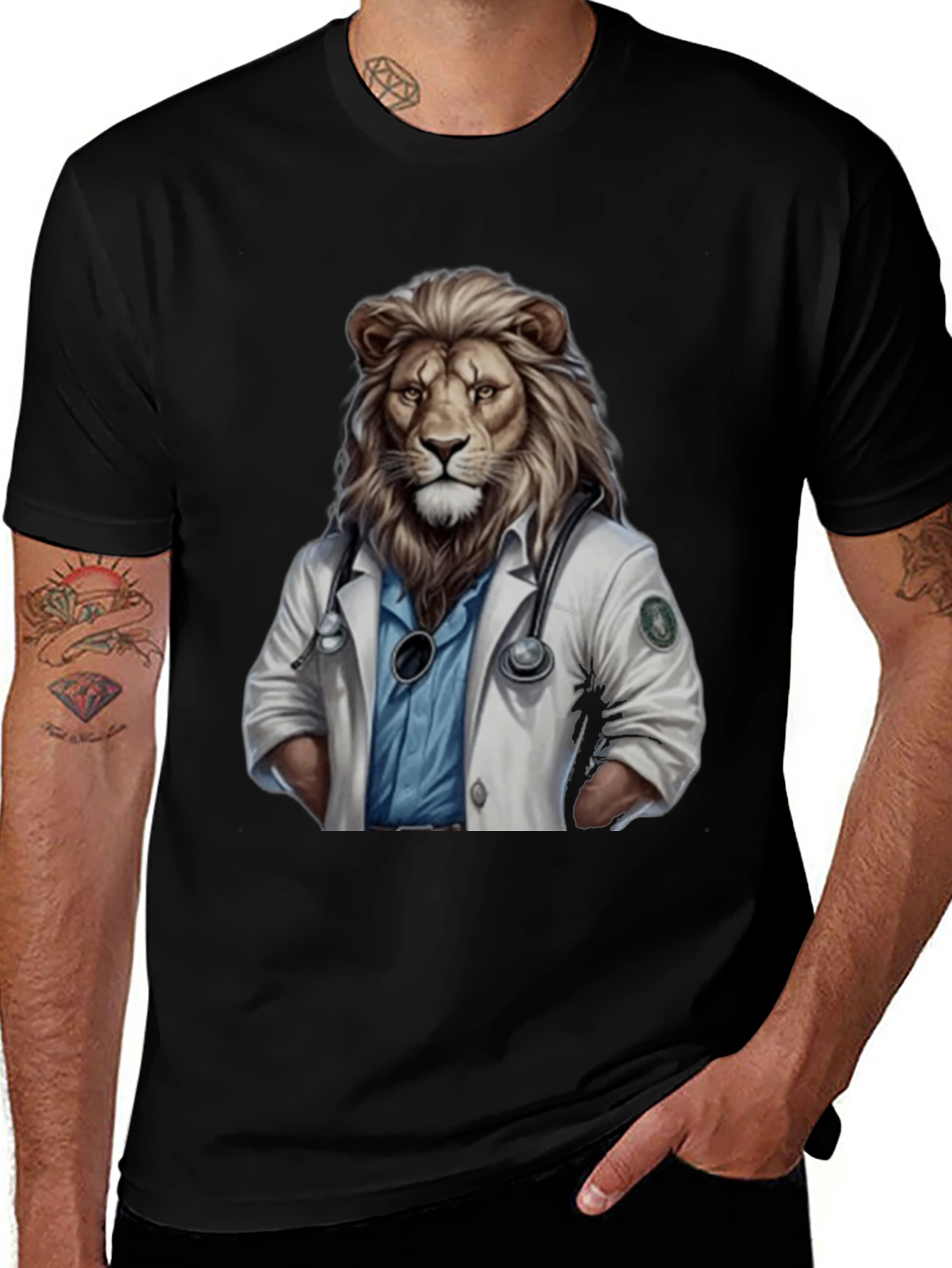 Variant 3 of Lion Doctor Graphic T-Shirt