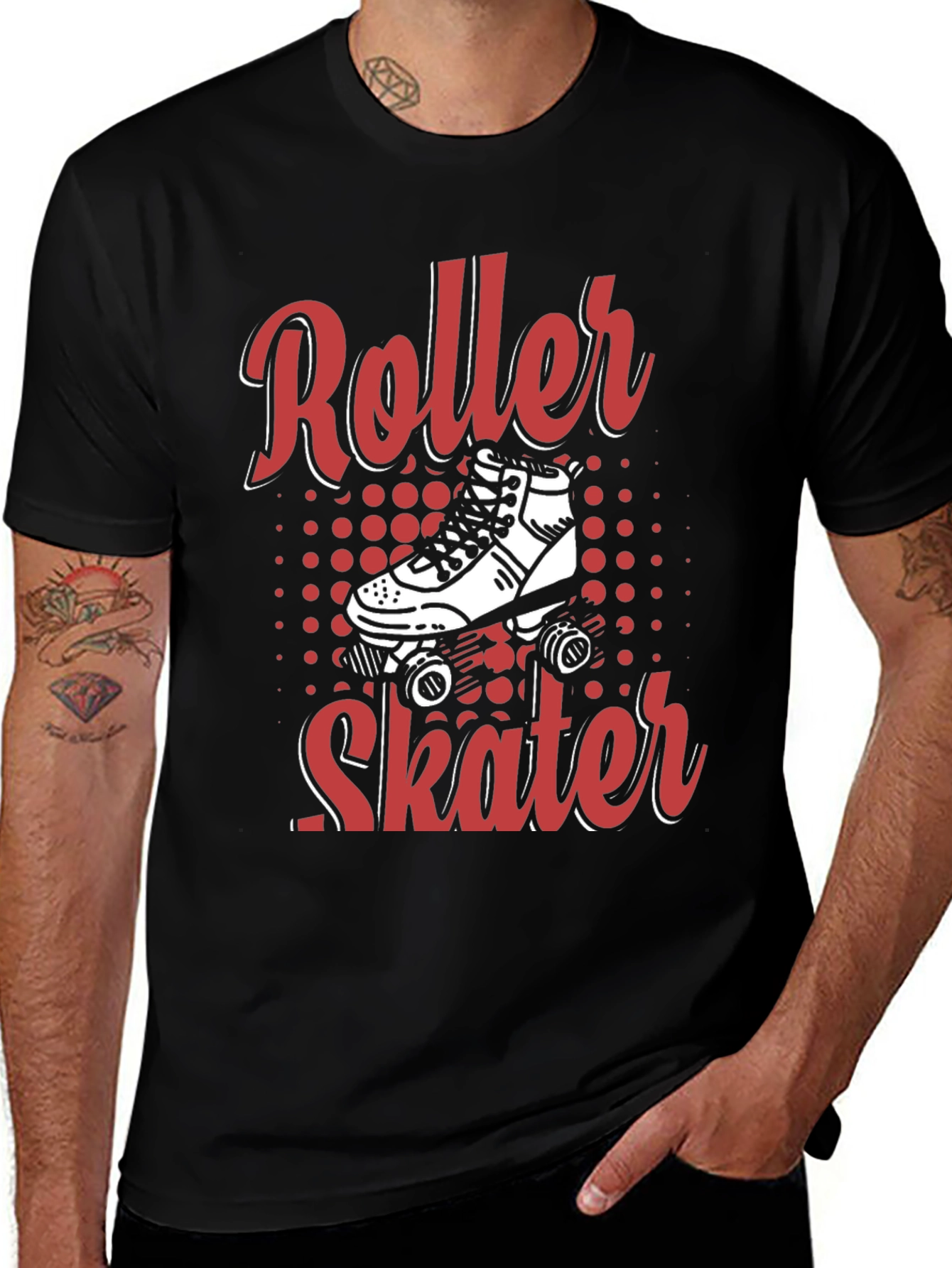 Variant 13 of Cool Roller Skater Graphic Tee - Black Cotton T-Shirt