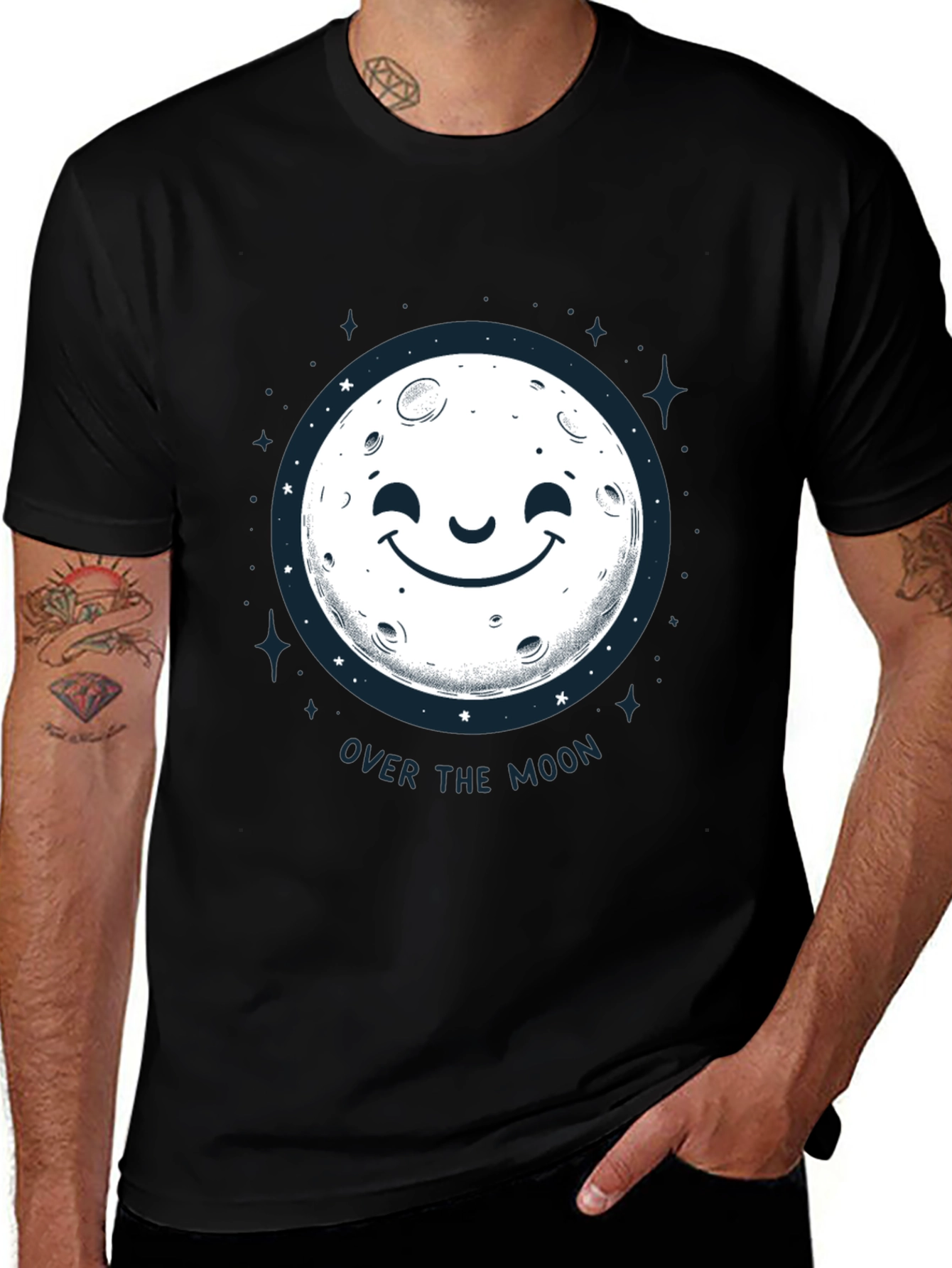 Variant 22 of Over The Moon Graphic Tee - Unisex