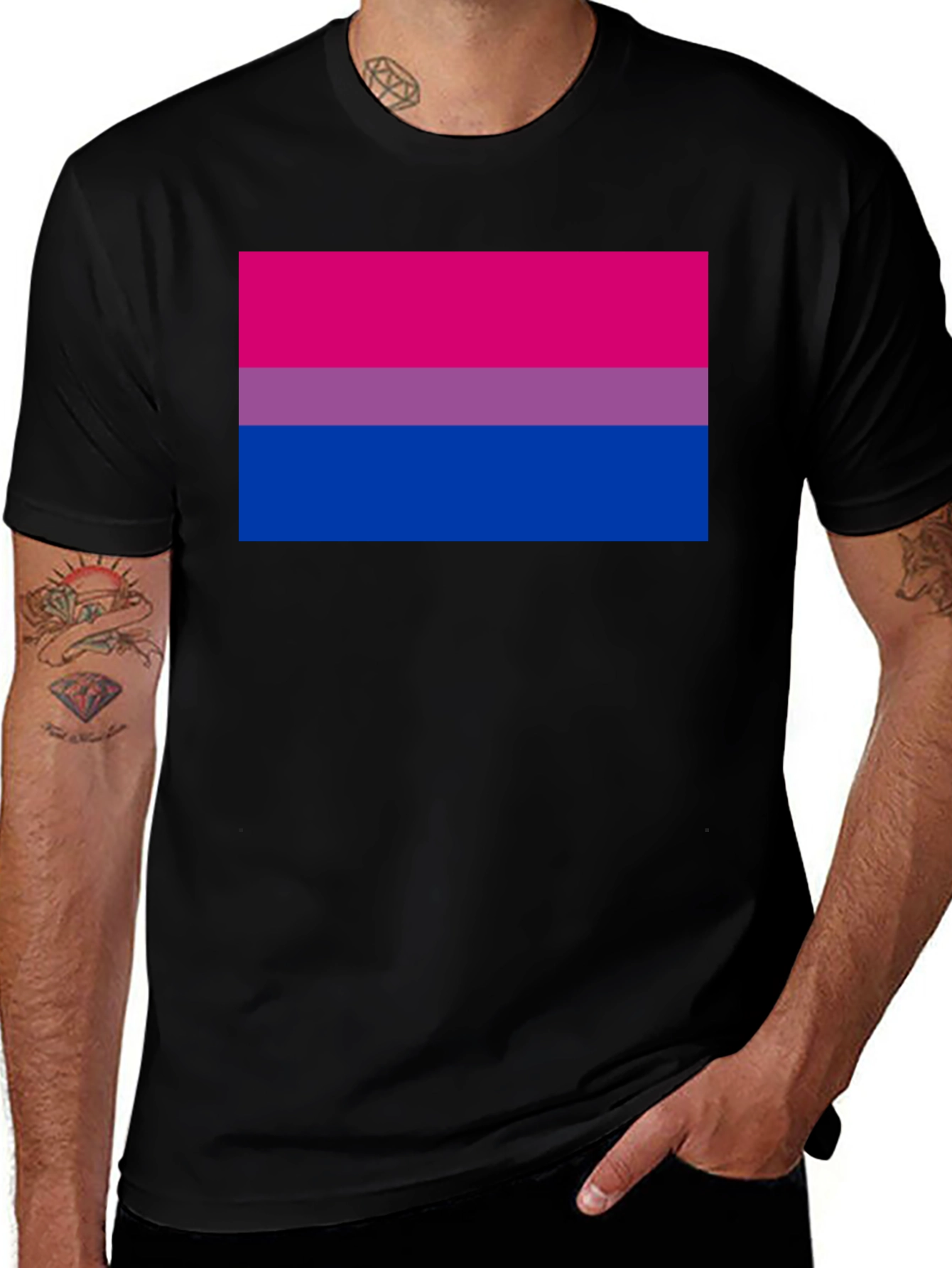 Variant 3 of Bisexual Pride Flag Graphic T-Shirt