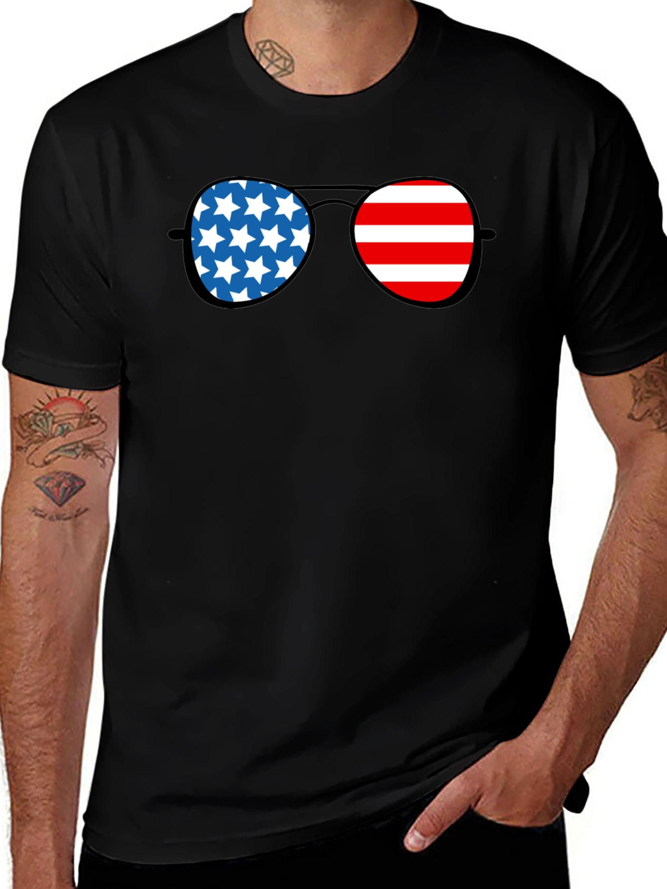 Variant 5 of Patriotic Sunglasses T-Shirt