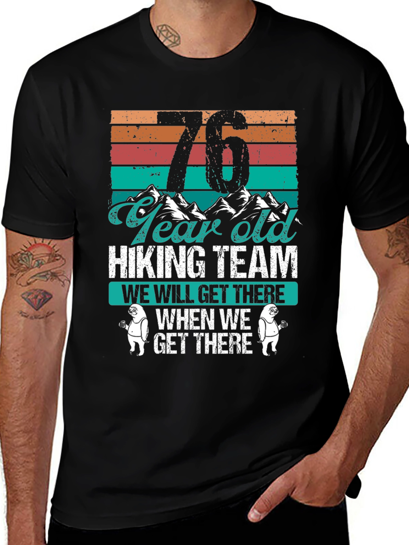 Variant 20 of 76 Year Old Hiking Team T-Shirt