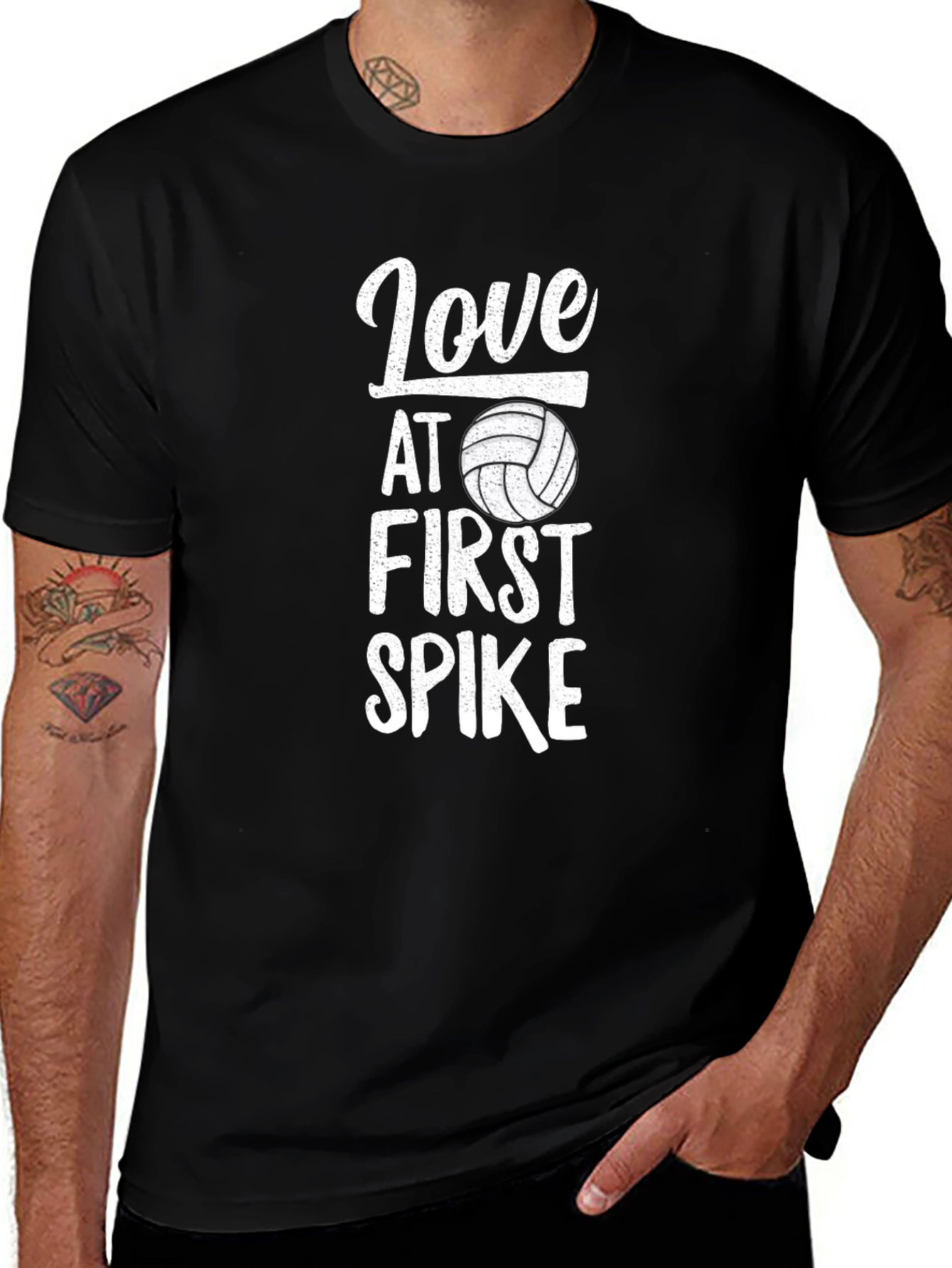 Variant 20 of Love at First Spike Volleyball Graphic Tee