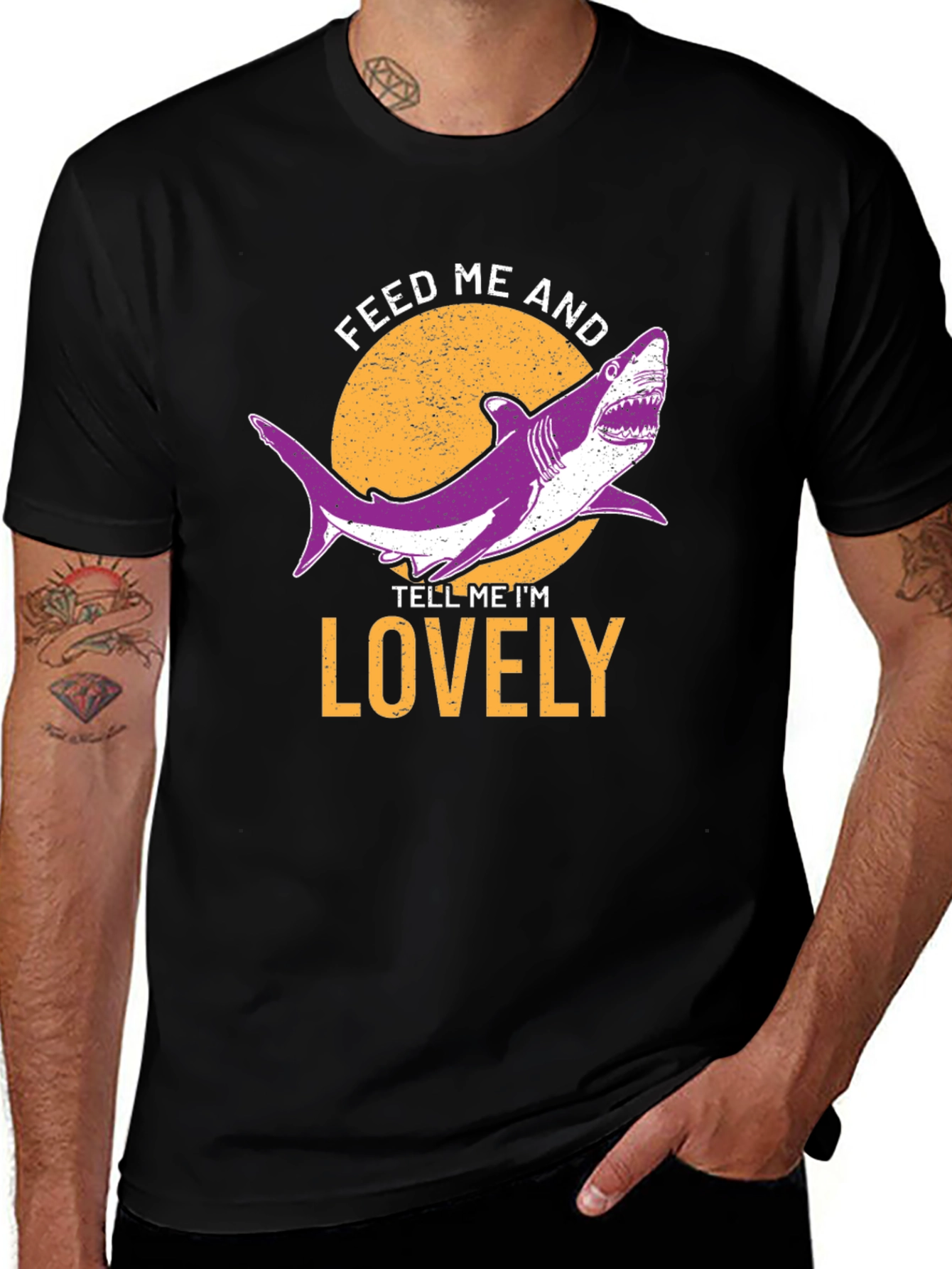 Variant 18 of Feed Me and Tell Me I'm Lovely Shark T-Shirt