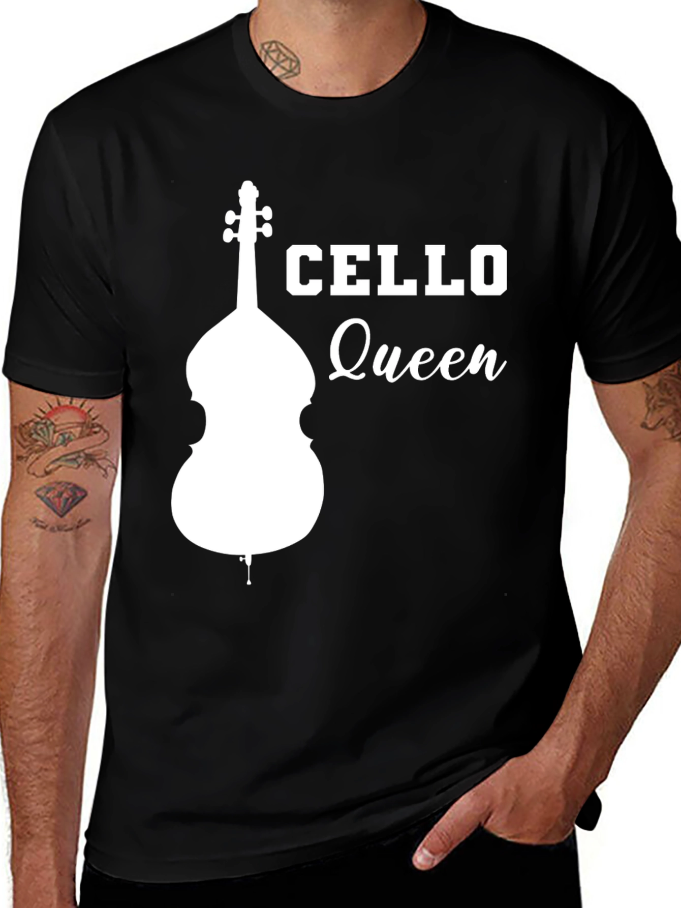 Variant 4 of Cello Queen Graphic T-Shirt - Musician Tee