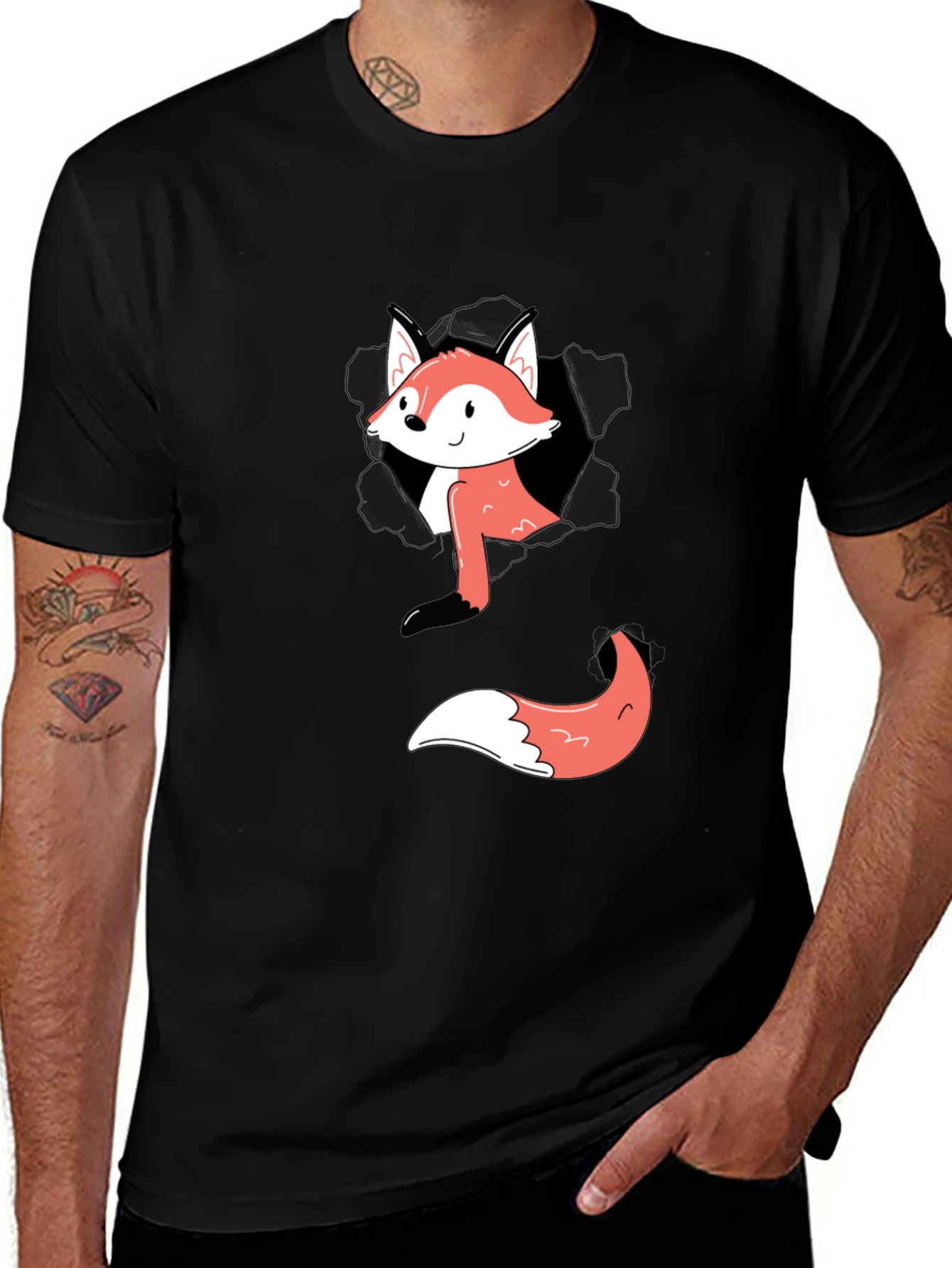 Variant 24 of Fox Graphic Black T-Shirt