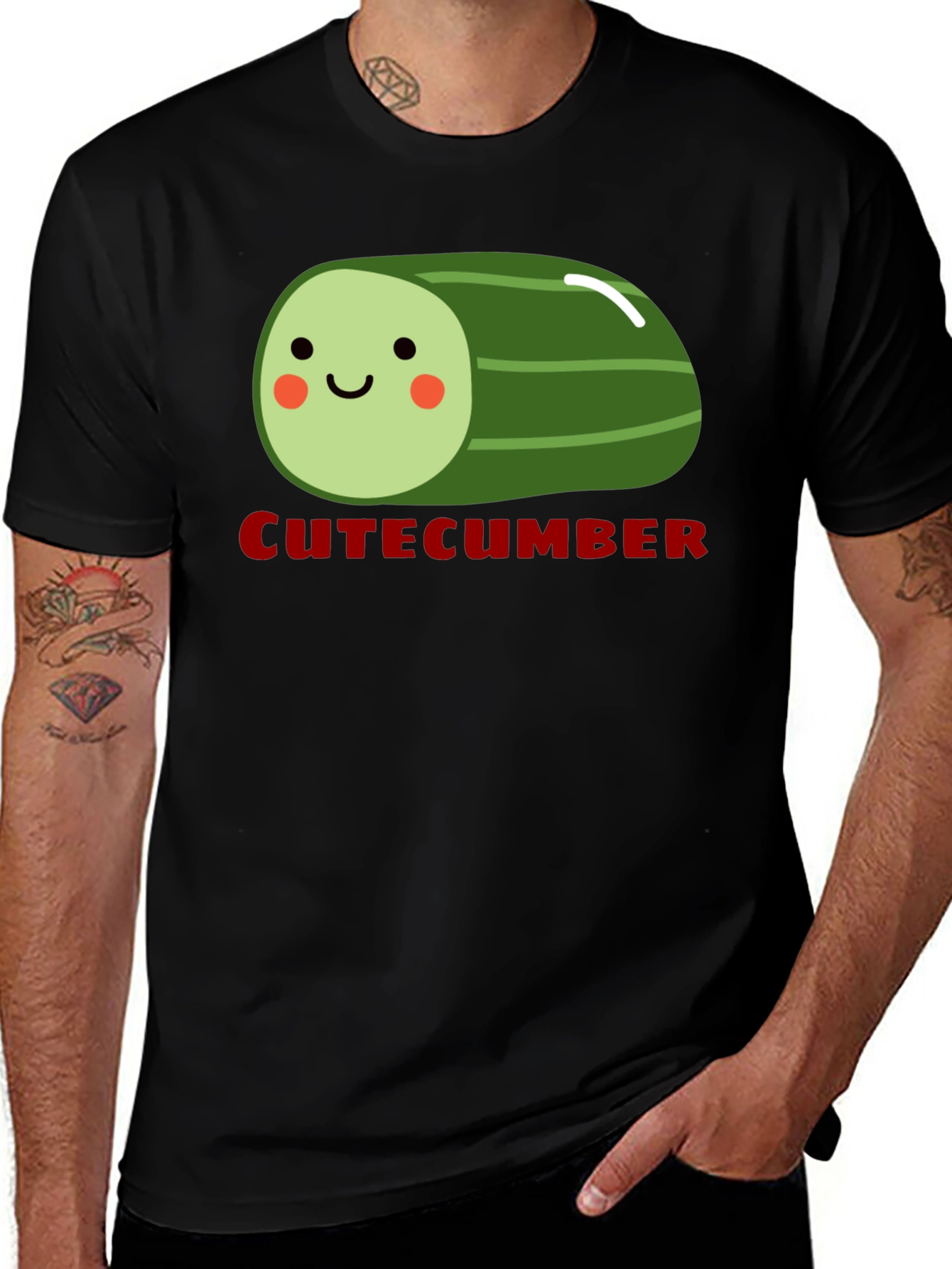 CuteCumber Black T-Shirt