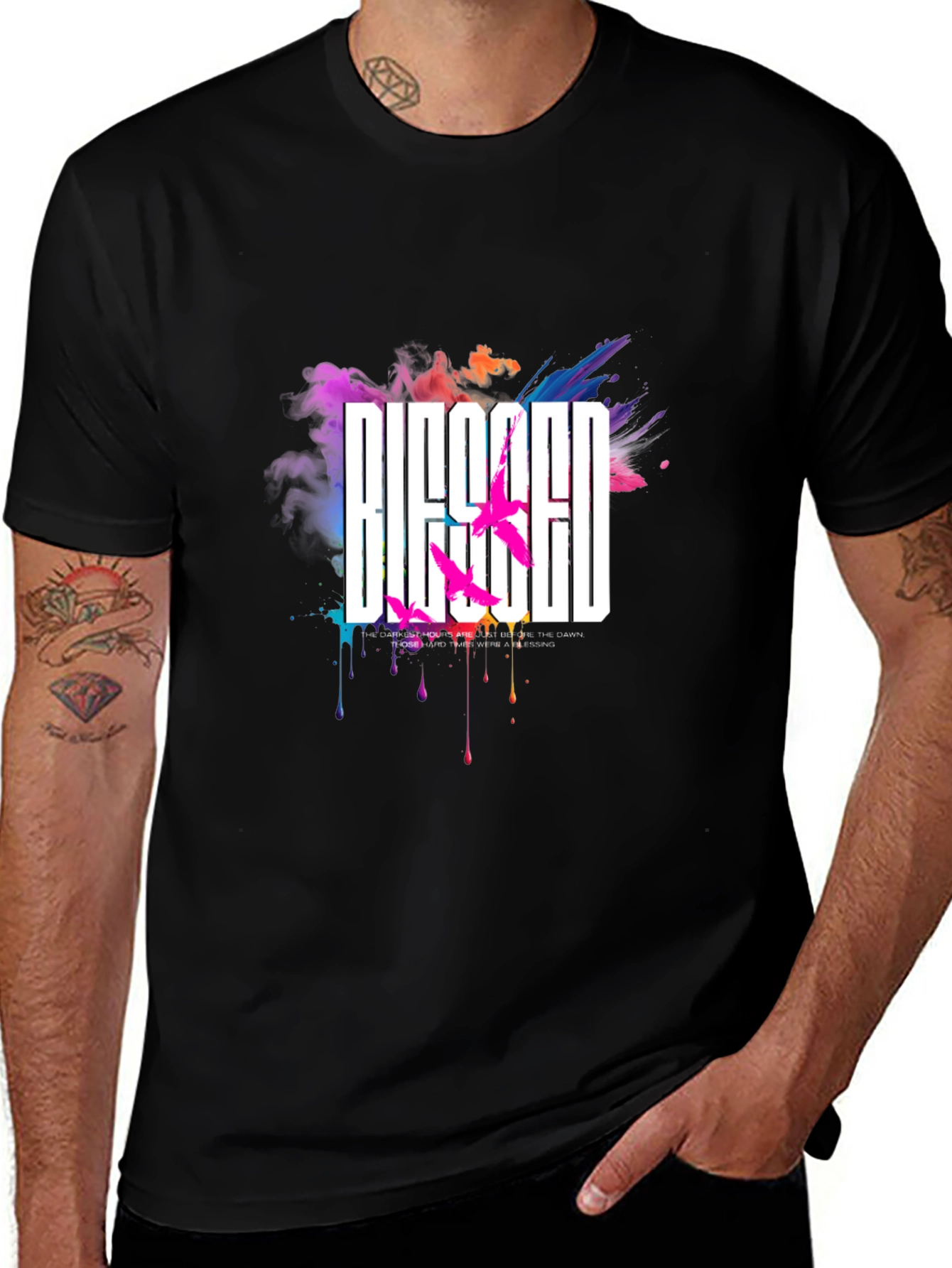 Variant 29 of Blessed T-Shirt with Colorful Design