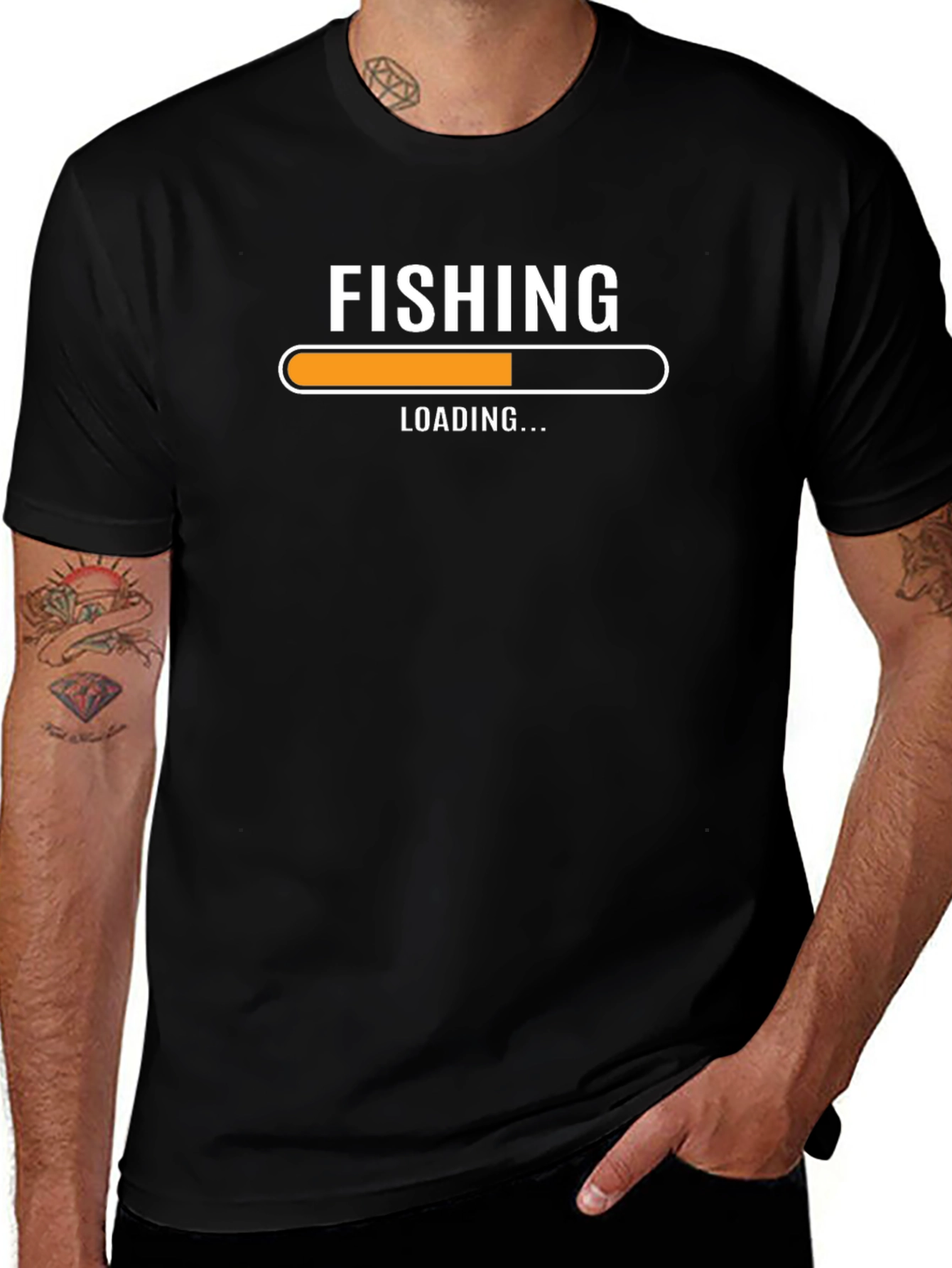 Variant 6 of Fishing Loading T-Shirt - Angler Humor Tee