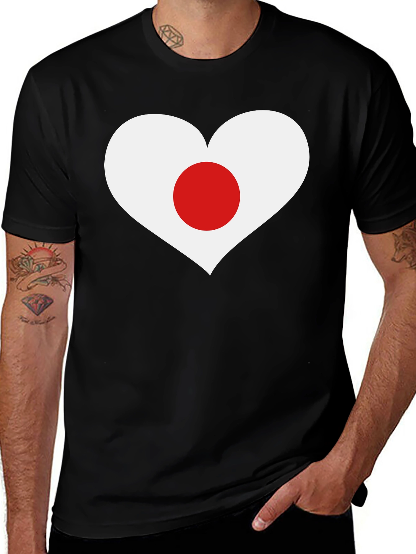 Variant 18 of Japan Heart Flag Graphic T-Shirt