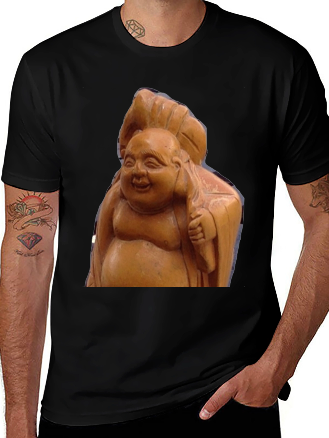Variant 13 of Buddha Graphic Tee - Lucky Buddha T-Shirt