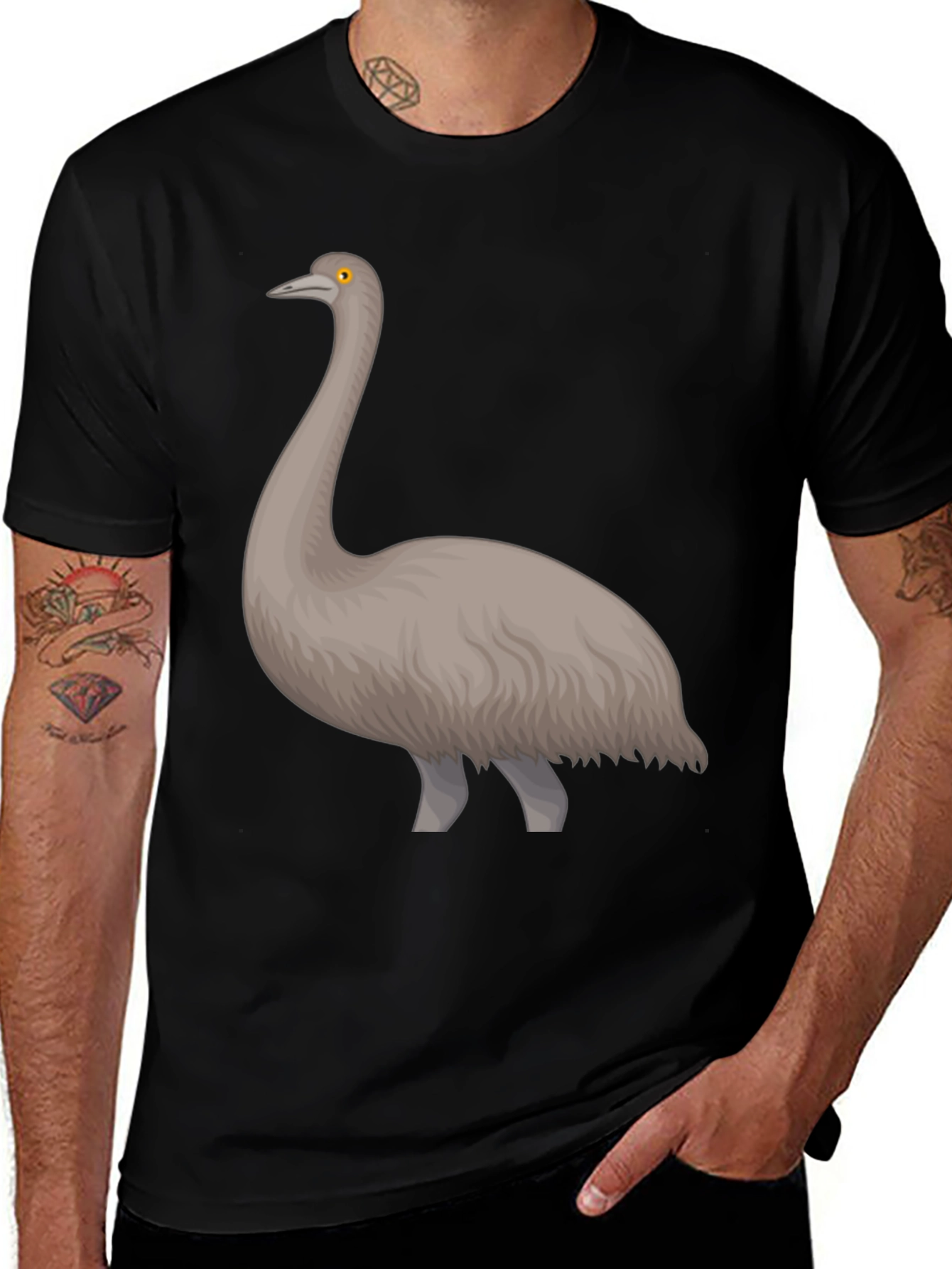 Variant 29 of Emu Graphic Tee - Quirky Bird Lover Shirt