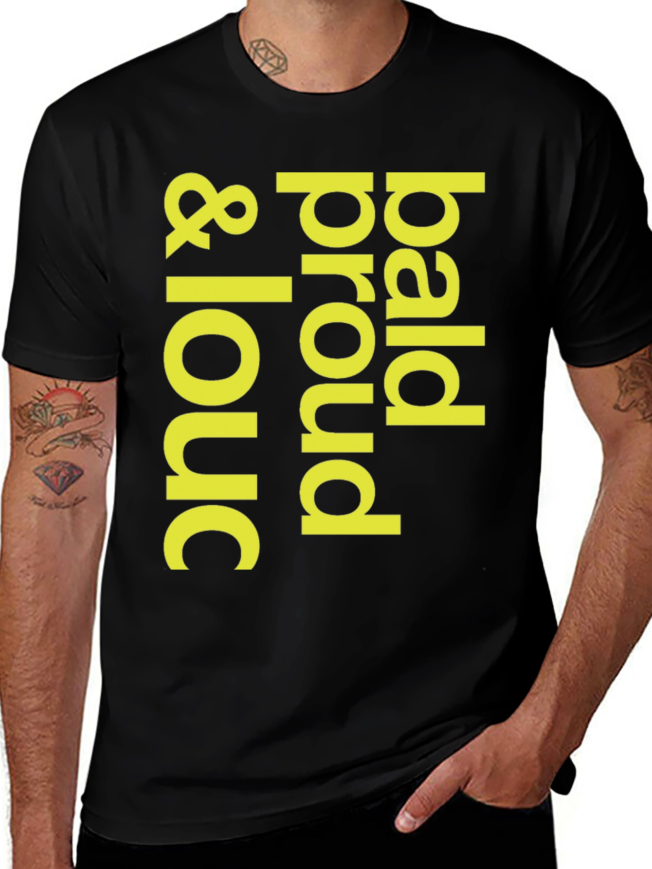 Variant 7 of Bald Proud & Loud Black T-Shirt