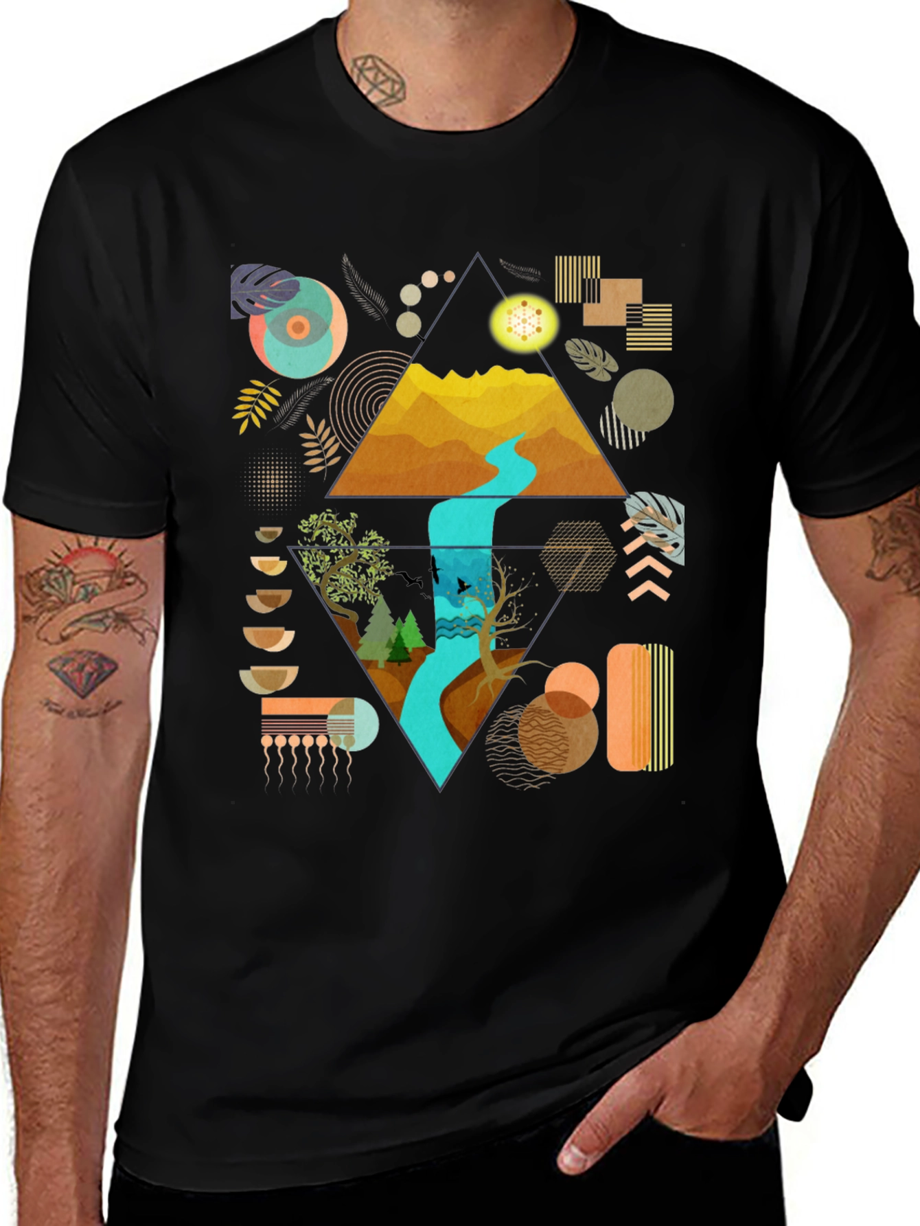 Variant 27 of Geometric Nature Print Tee