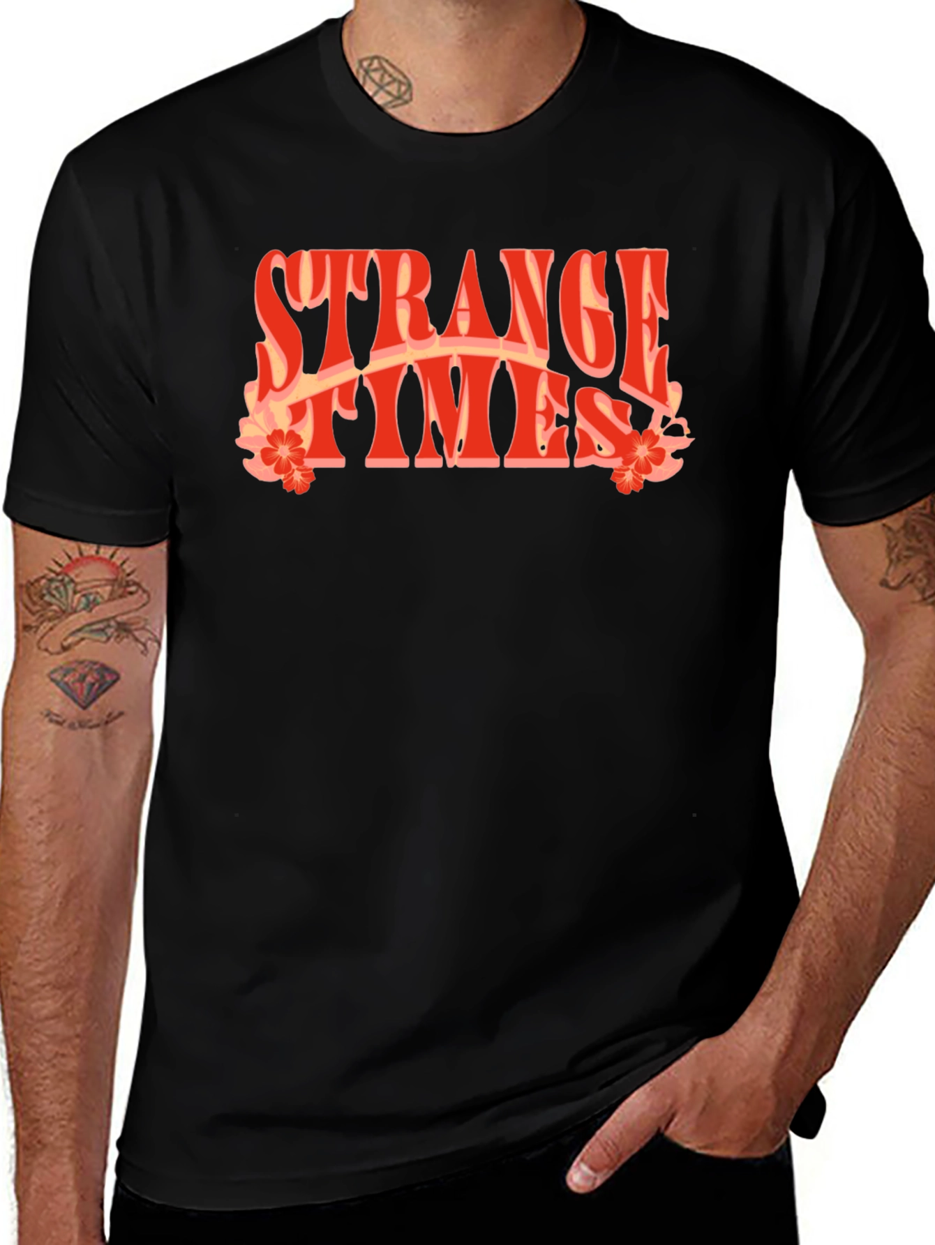 Variant 3 of Strange Times Retro Graphic T-Shirt